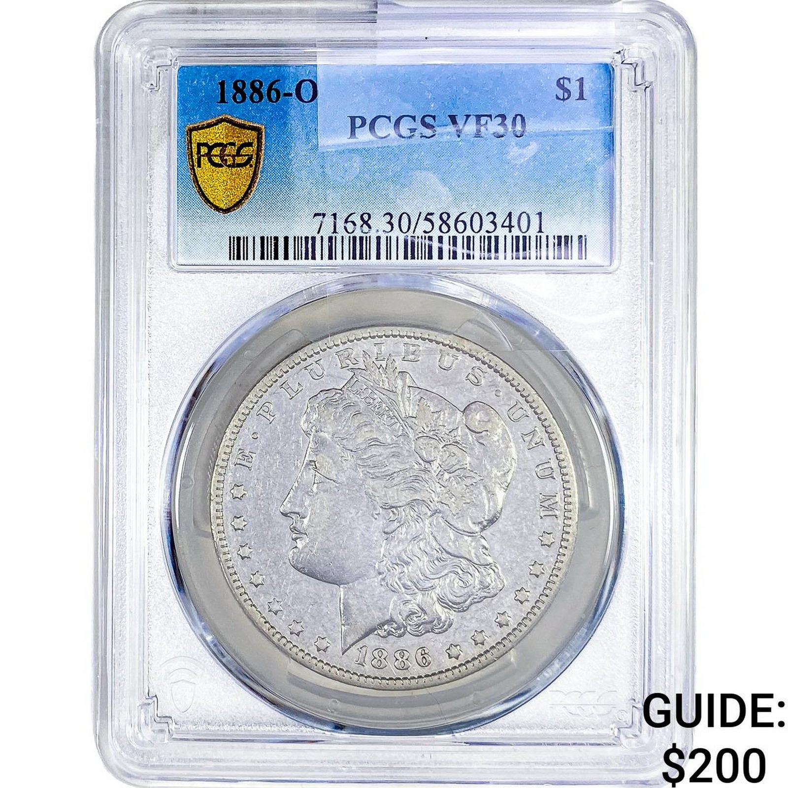 1886-O Morgan Silver Dollar PCGS VF30: 1886-O Morgan Silver Dollar PCGS VF30