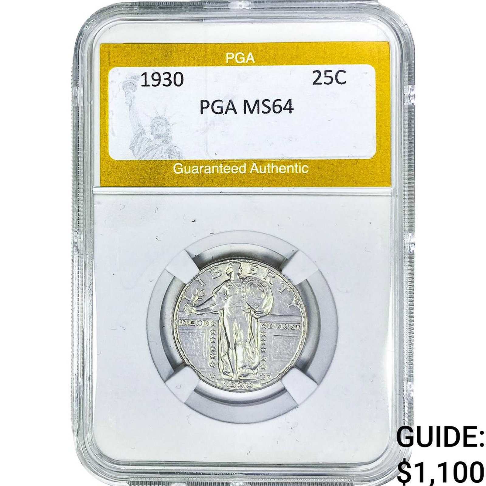 1930 Standing Liberty Quarter PGA MS64: 1930 Standing Liberty Quarter PGA MS64