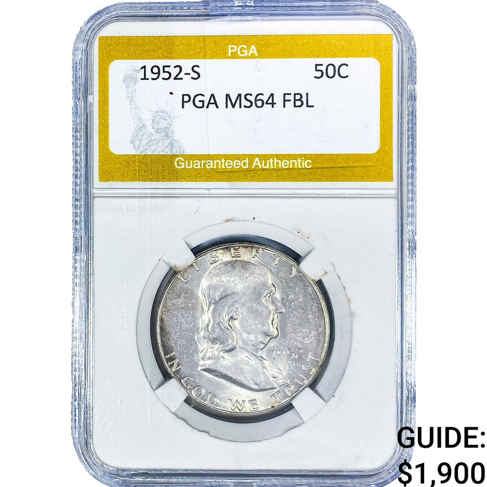 1952-S Franklin Half Dollar PGA MS64FBL (1 of 2)