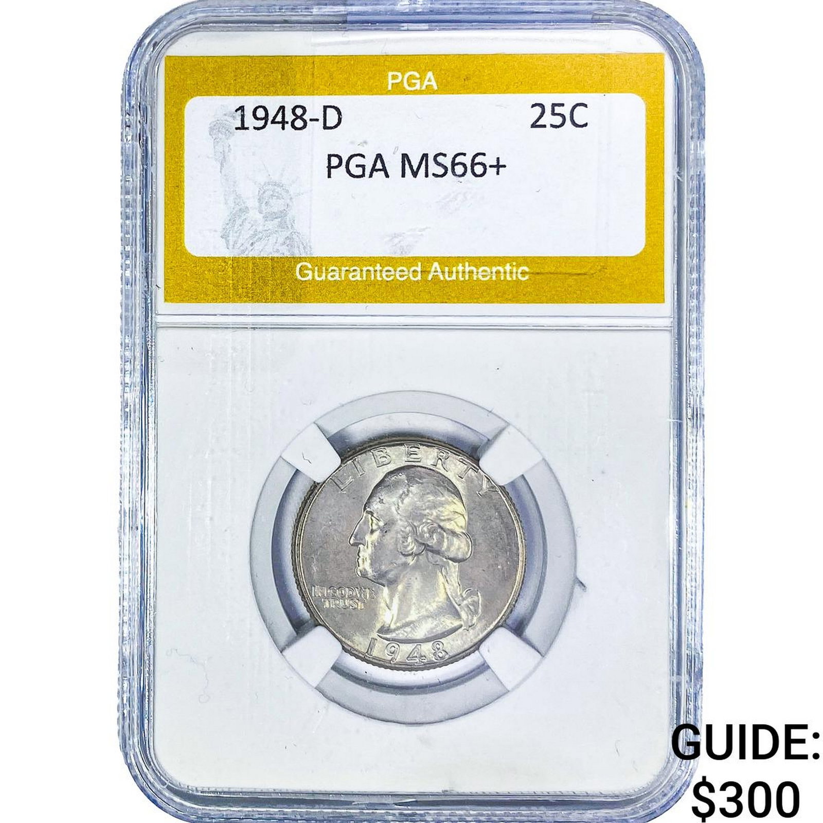 1948-D Washington Silver Quarter PGA MS66+: 1948-D Washington Silver Quarter PGA MS66+