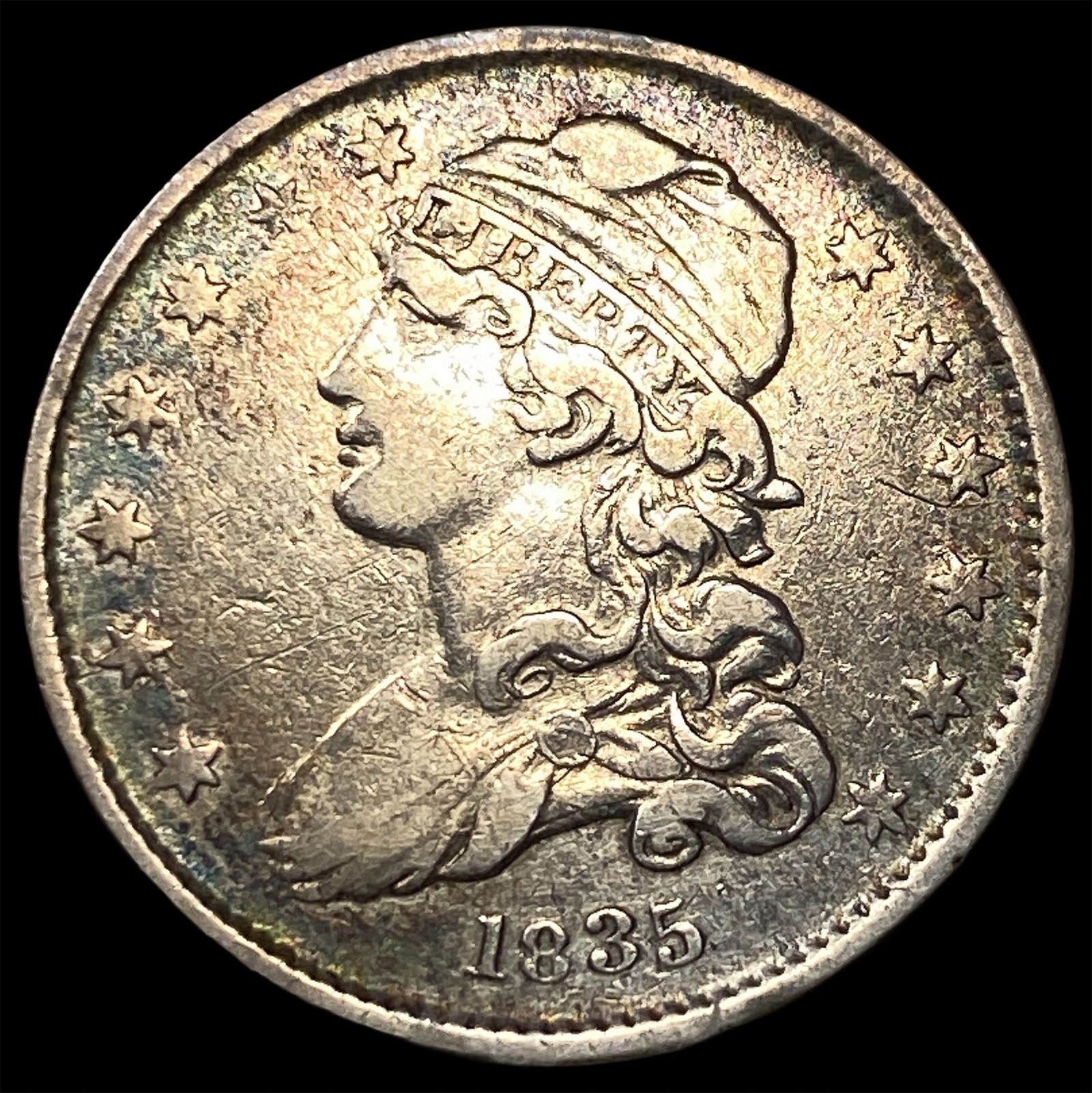 1835 Capped Bust Silver Quarter CLOSELY UNCIRCULATED: 1835 Capped Bust Silver Quarter CLOSELY UNCIRCULATED