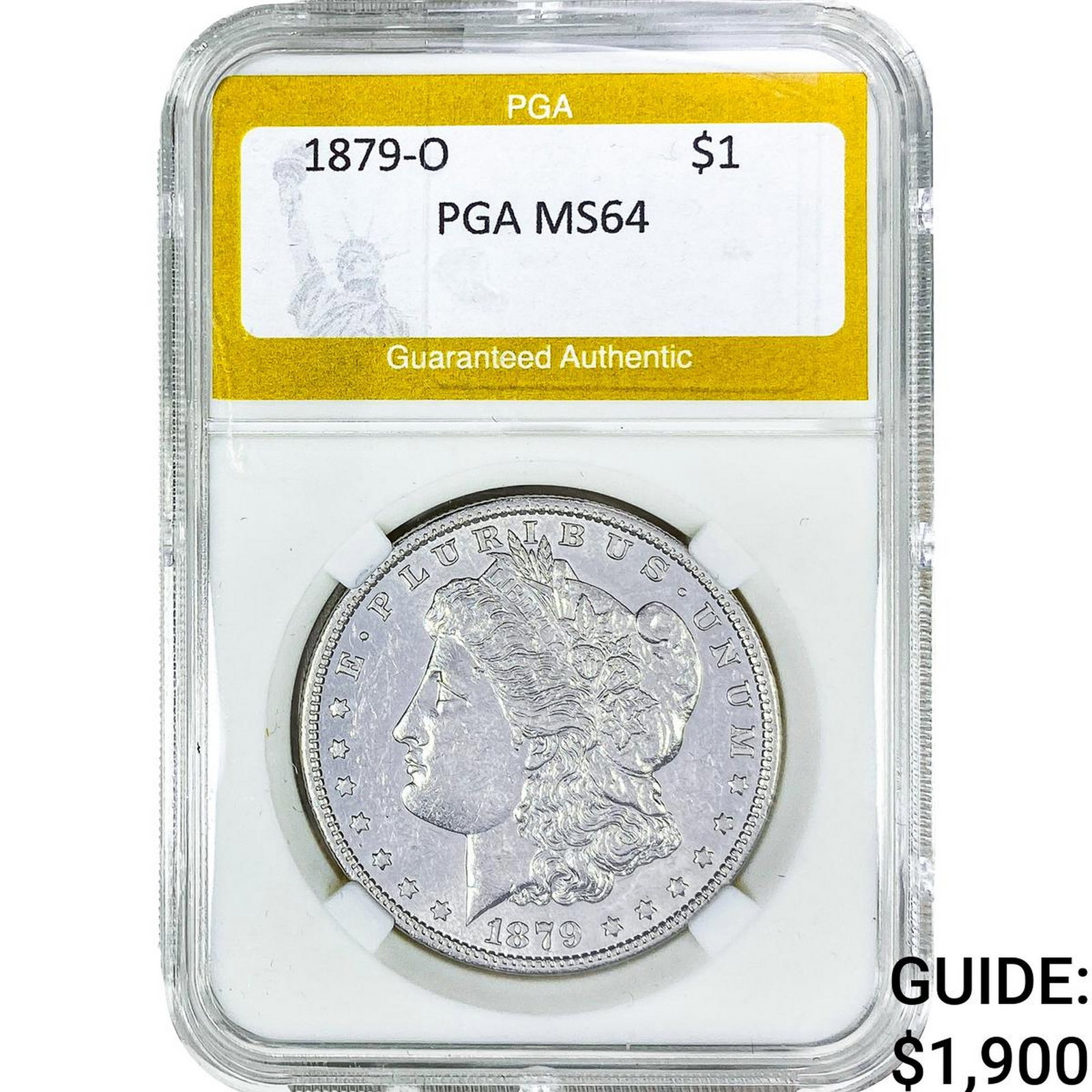 1879-O Morgan Silver Dollar PGA MS64: 1879-O Morgan Silver Dollar PGA MS64