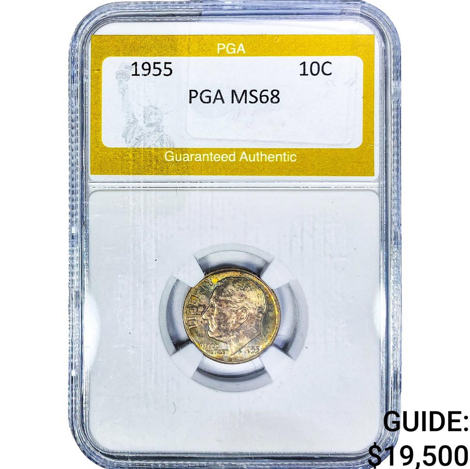 1955 Roosevelt Dime PGA MS68: 1955 Roosevelt Dime PGA MS68