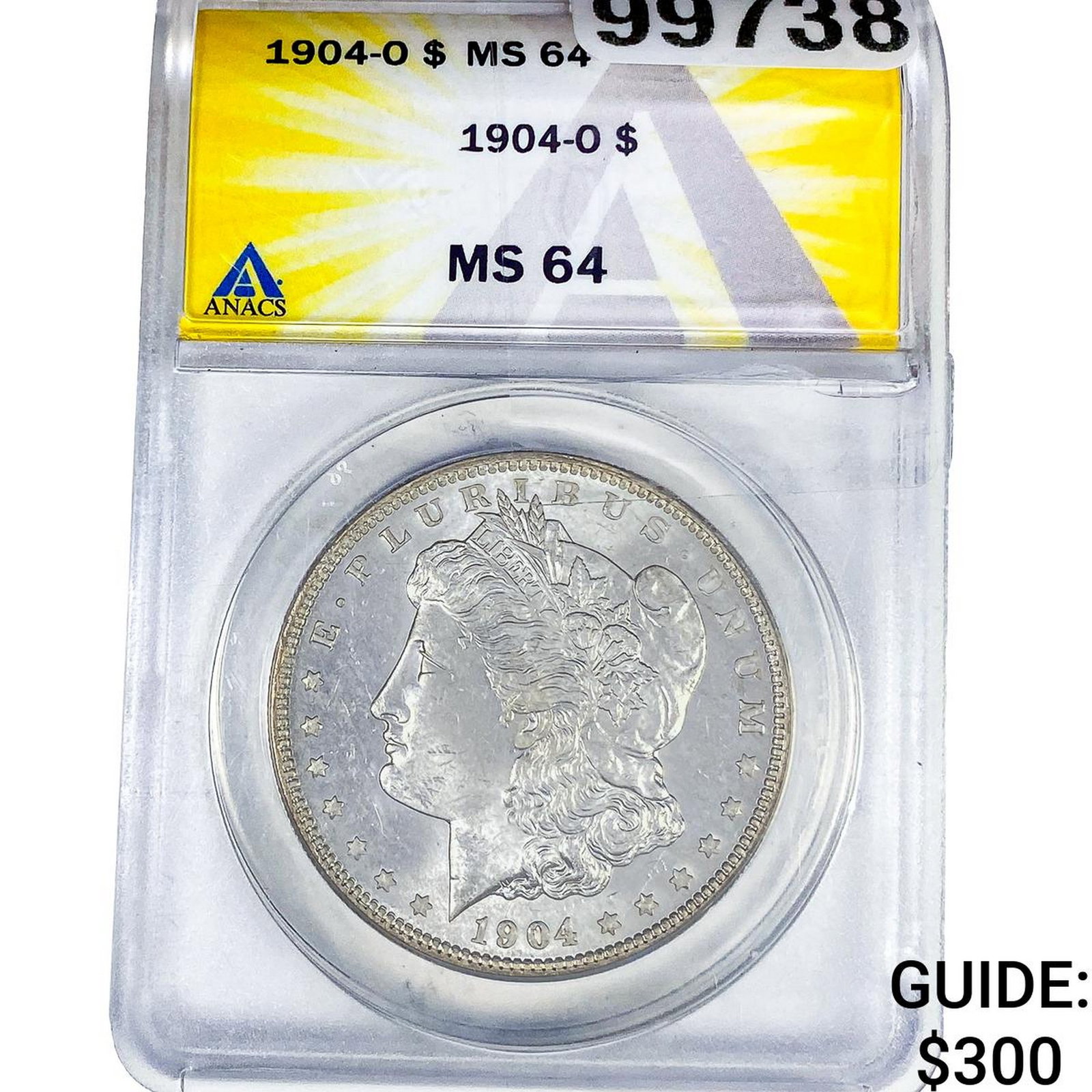 1904-O Morgan Silver Dollar ANACS MS64: 1904-O Morgan Silver Dollar ANACS MS64