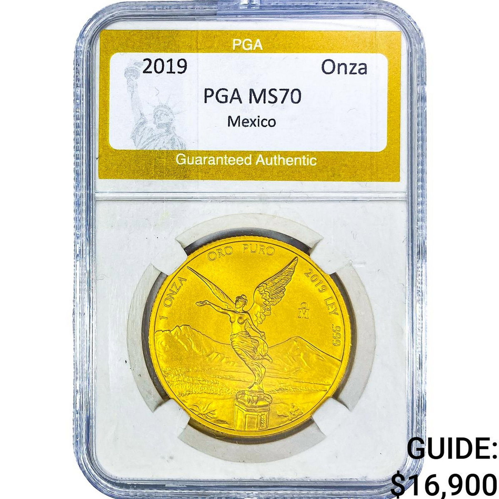 2019 1 Onza Gold Mexico PGA MS70: 2019 1 Onza Gold Mexico PGA MS70
