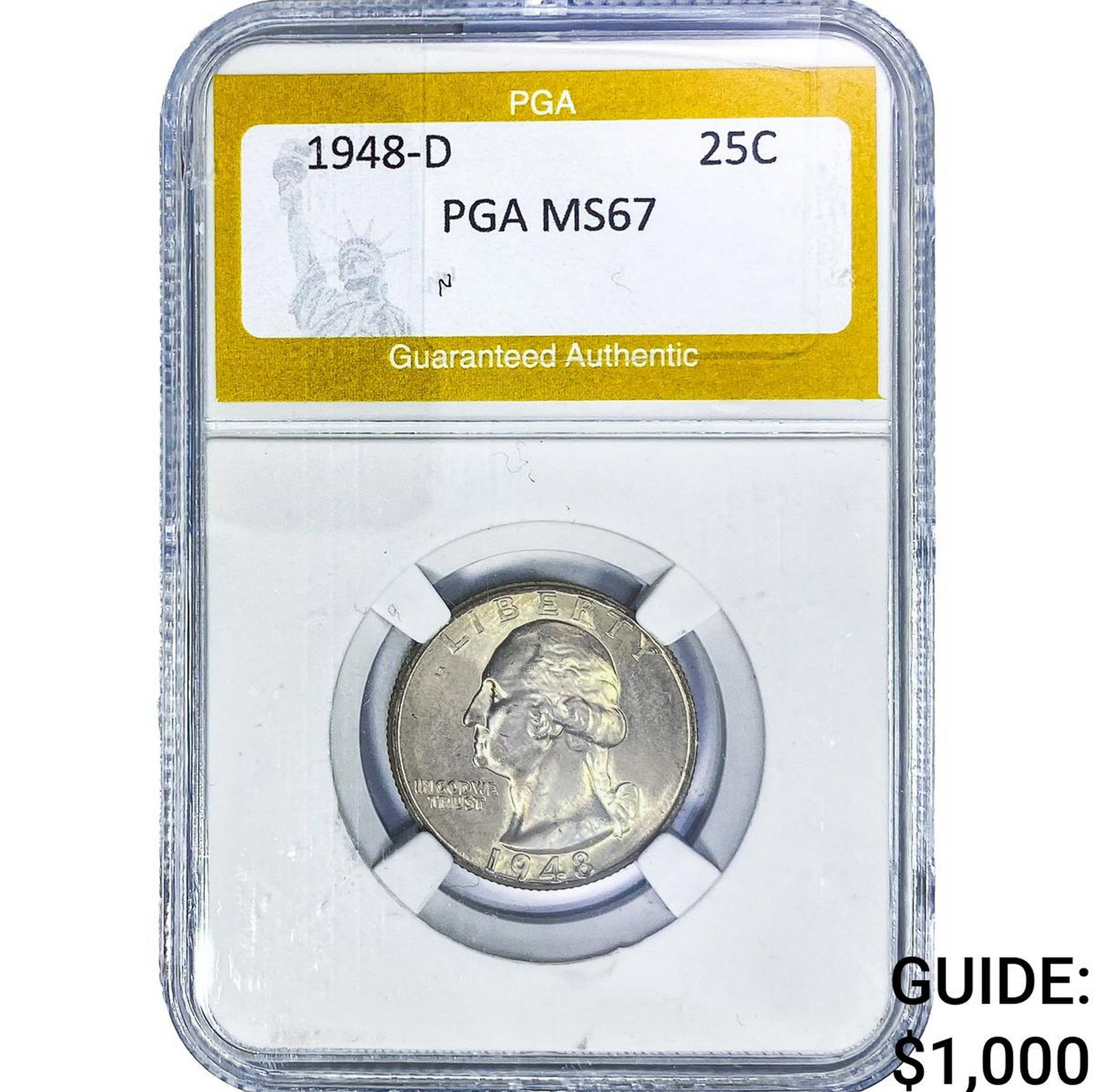1948-D Washington Silver Quarter PGA MS67 (1 of 2)
