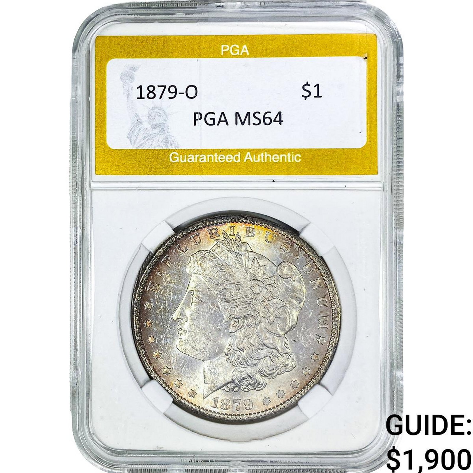 1879-O Morgan Silver Dollar PGA MS64: 1879-O Morgan Silver Dollar PGA MS64