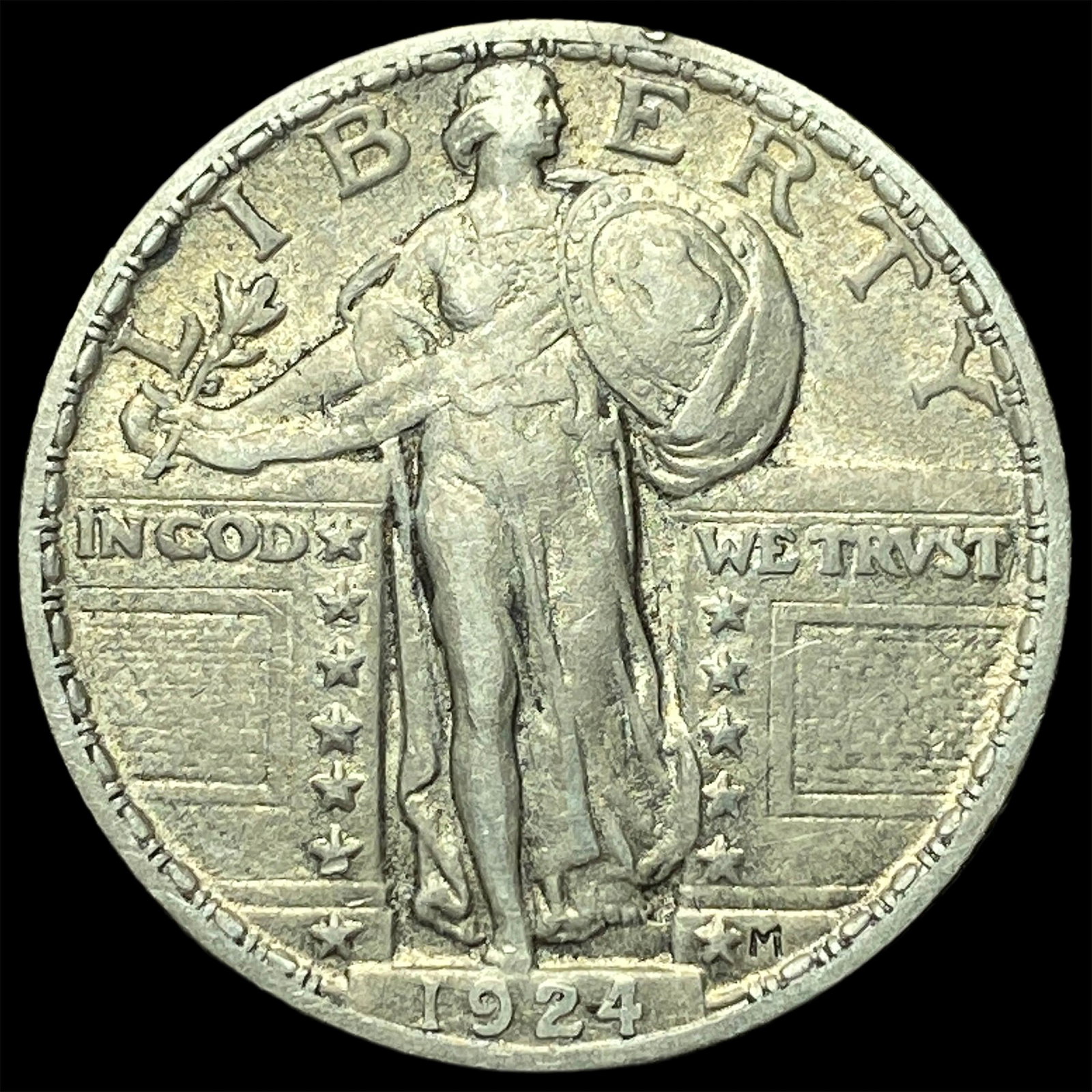 1924 Standing Liberty Quarter CLOSELY UNCIRCULATED: 1924 Standing Liberty Quarter CLOSELY UNCIRCULATED