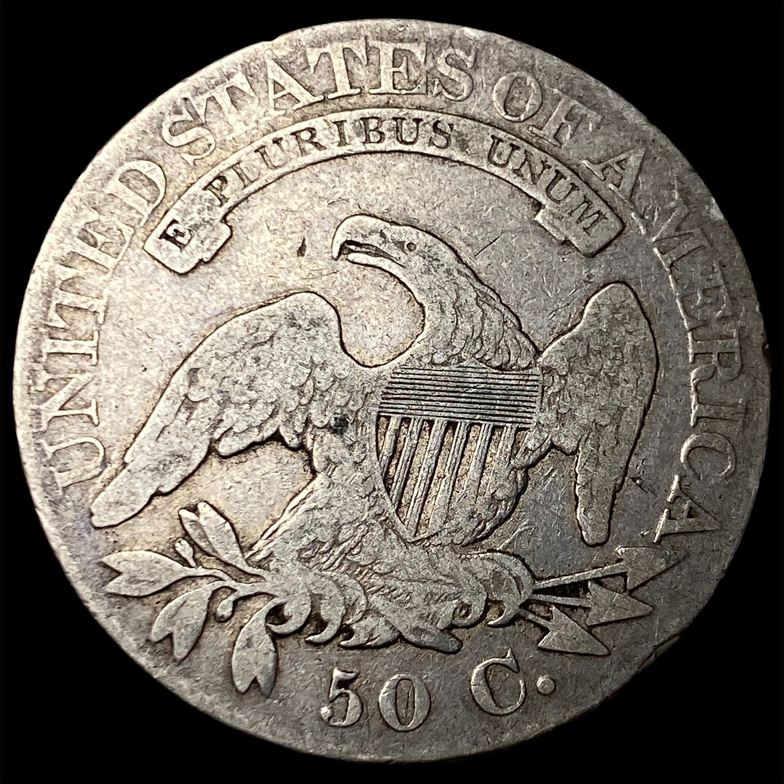 1824 Capped Bust Half Dollar LIGHTLY CIRCULATED - 2