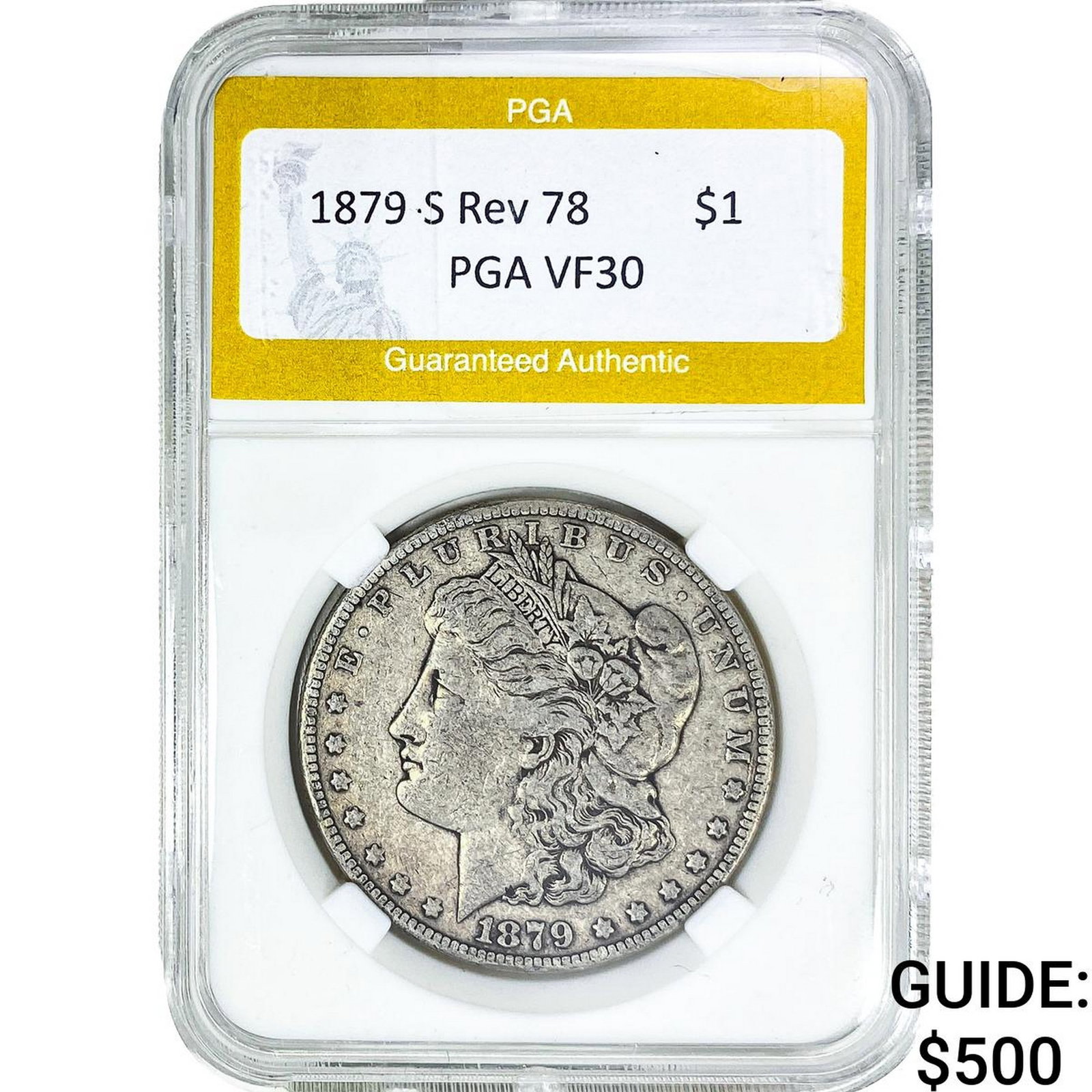1879-S Rev 78 Morgan Silver Dollar PGA VF30: 1879-S Rev 78 Morgan Silver Dollar PGA VF30