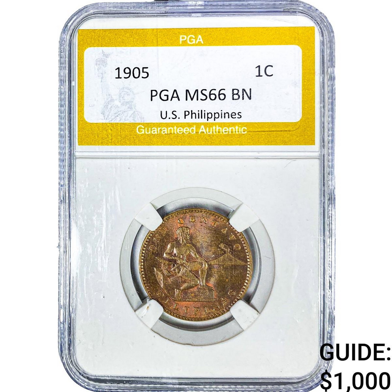 1905 1 Centavo Philippines PGA MS66BN (1 of 2)