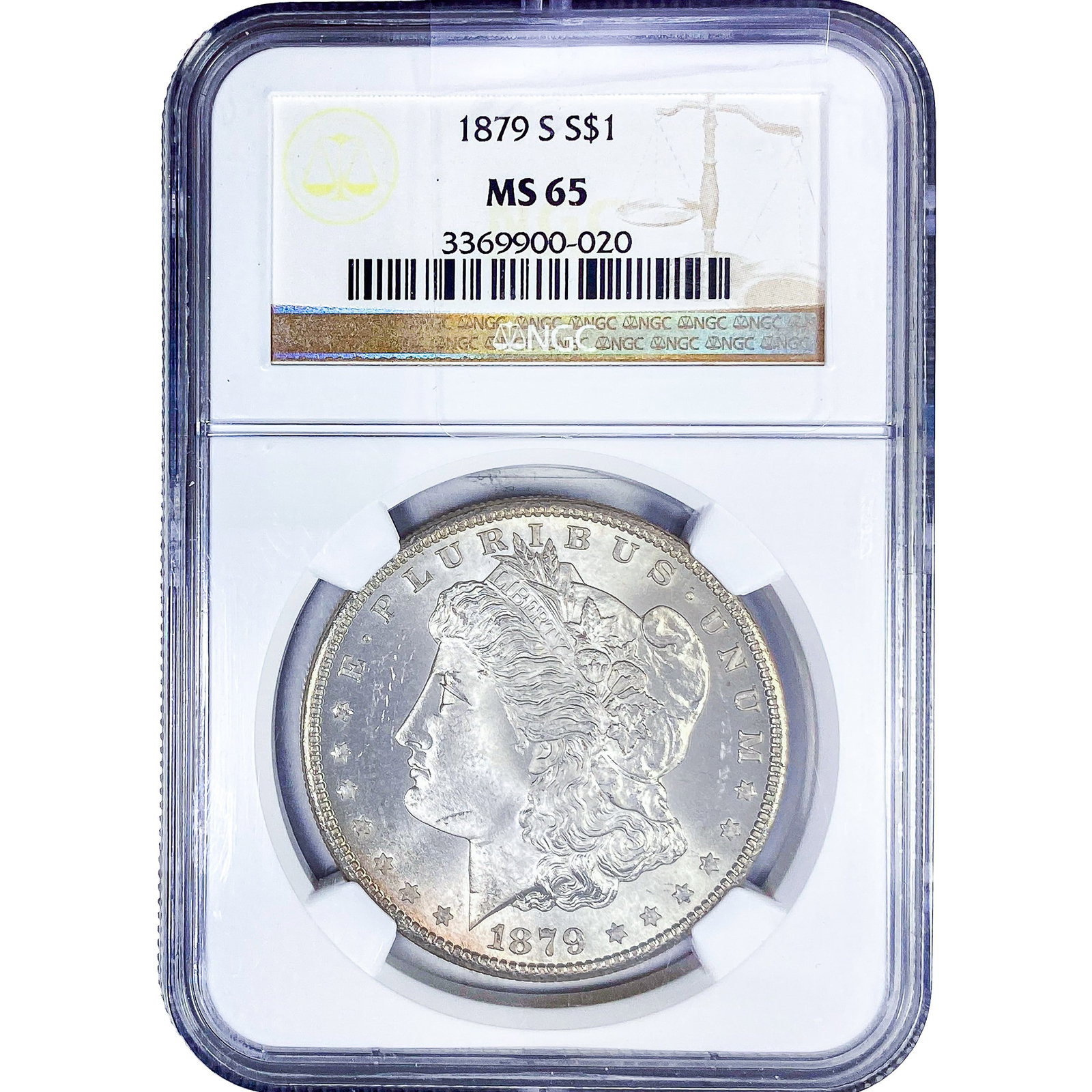 1879-S Morgan Silver Dollar NGC MS65: 1879-S Morgan Silver Dollar NGC MS65