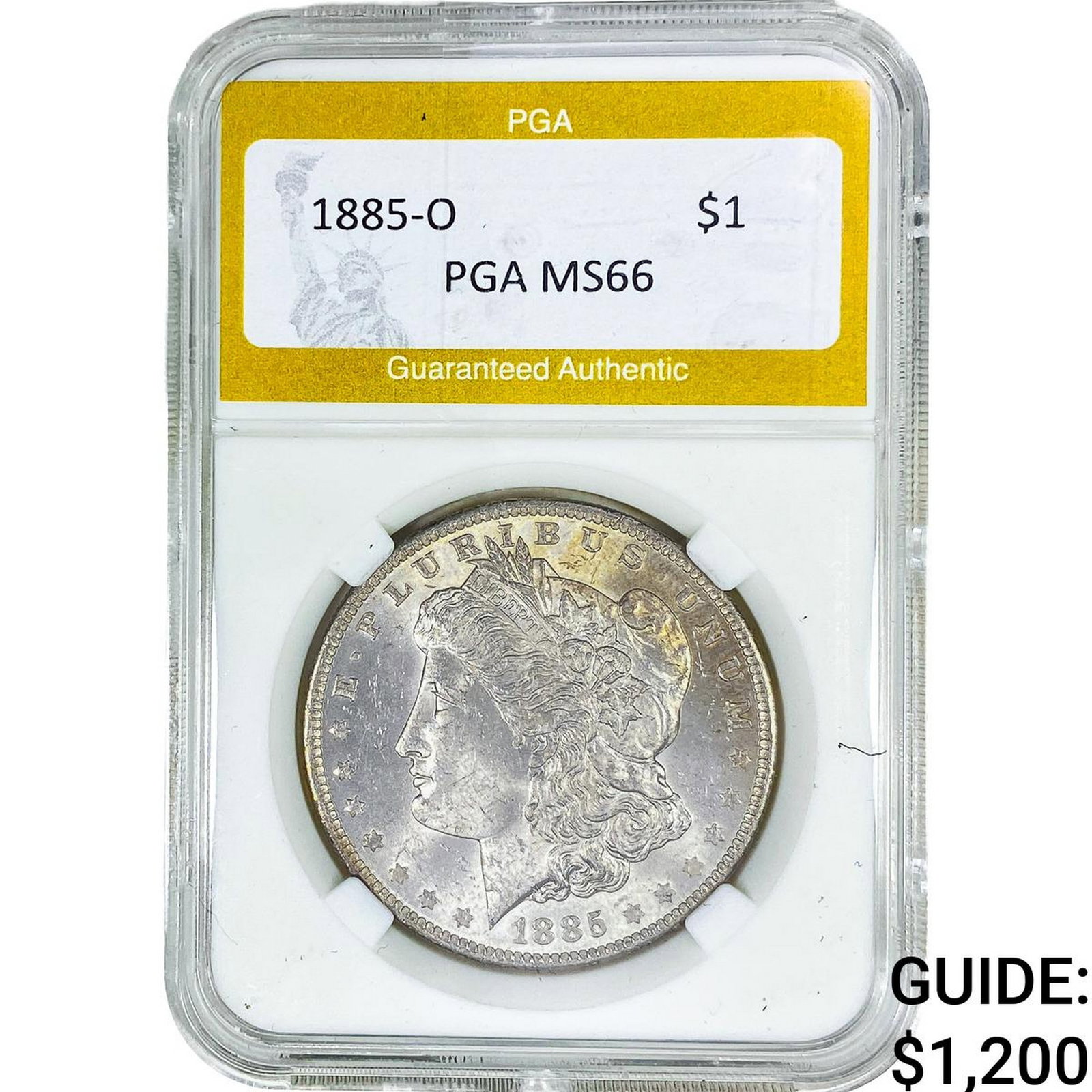 1885-O Morgan Silver Dollar PGA MS66: 1885-O Morgan Silver Dollar PGA MS66