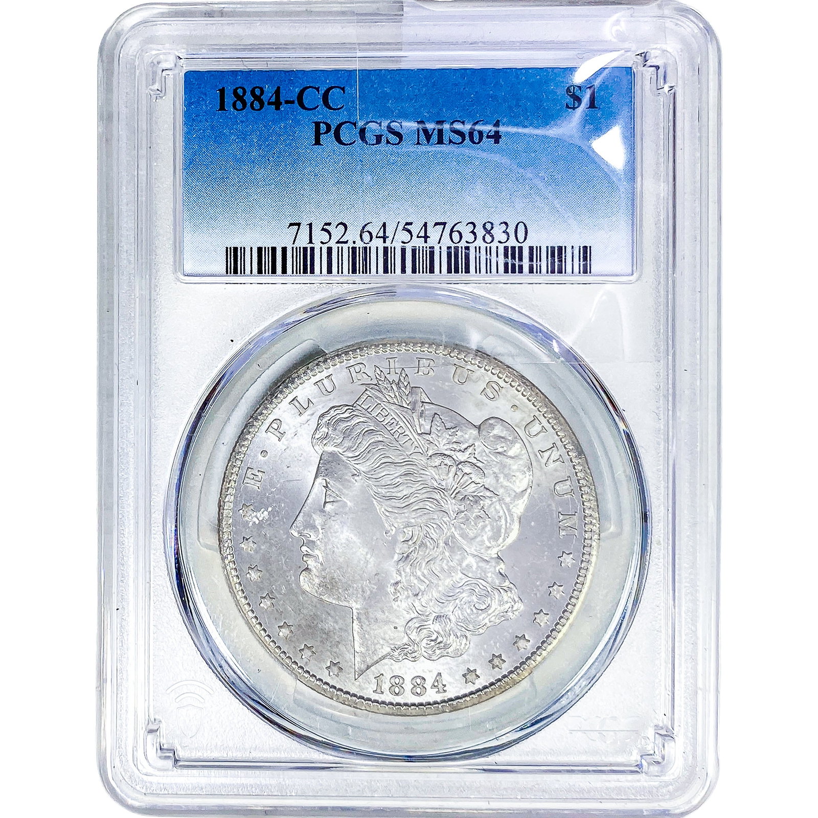 1884-CC Morgan Silver Dollar PCGS MS64: 1884-CC Morgan Silver Dollar PCGS MS64