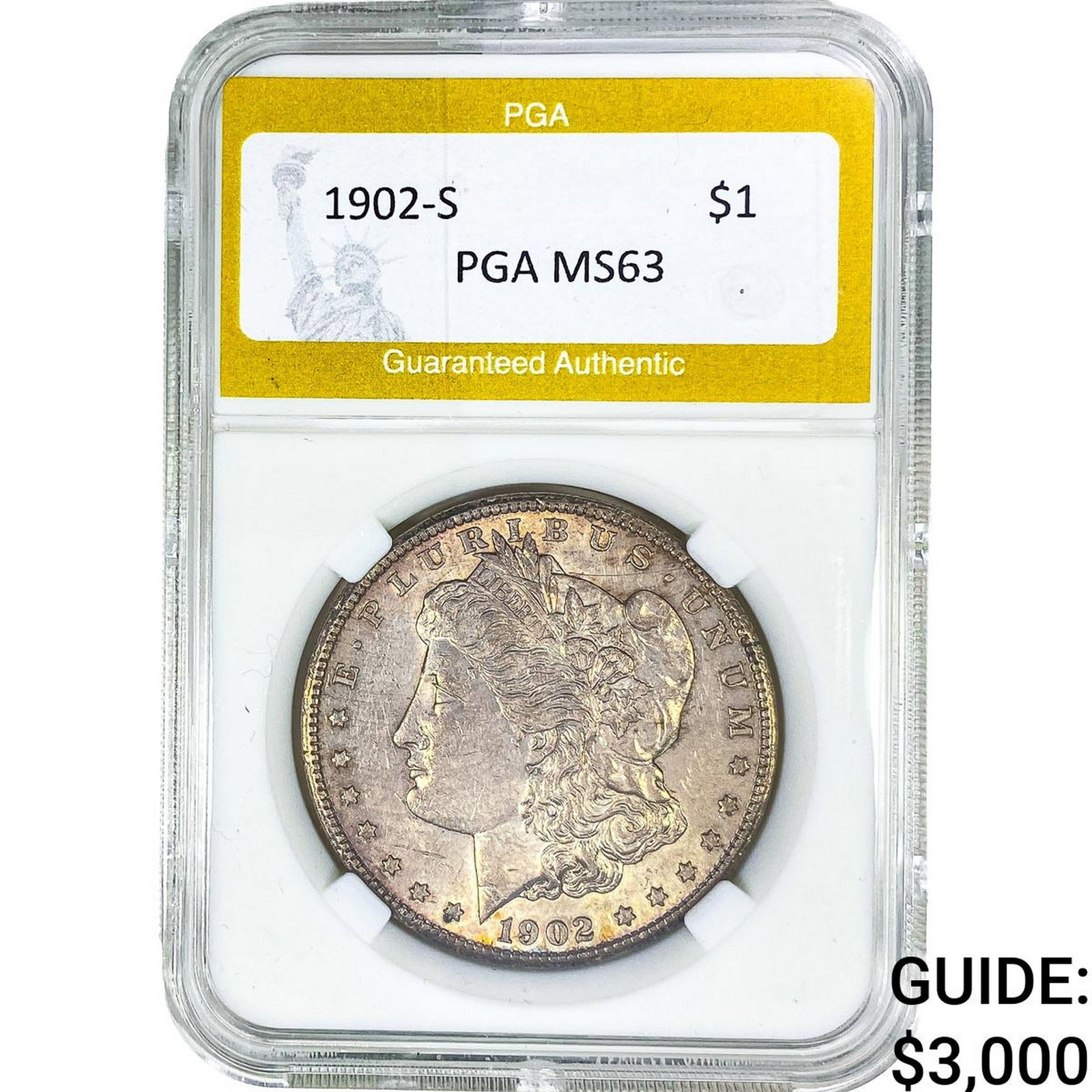 1902-S Morgan Silver Dollar PGA MS63 (1 of 2)