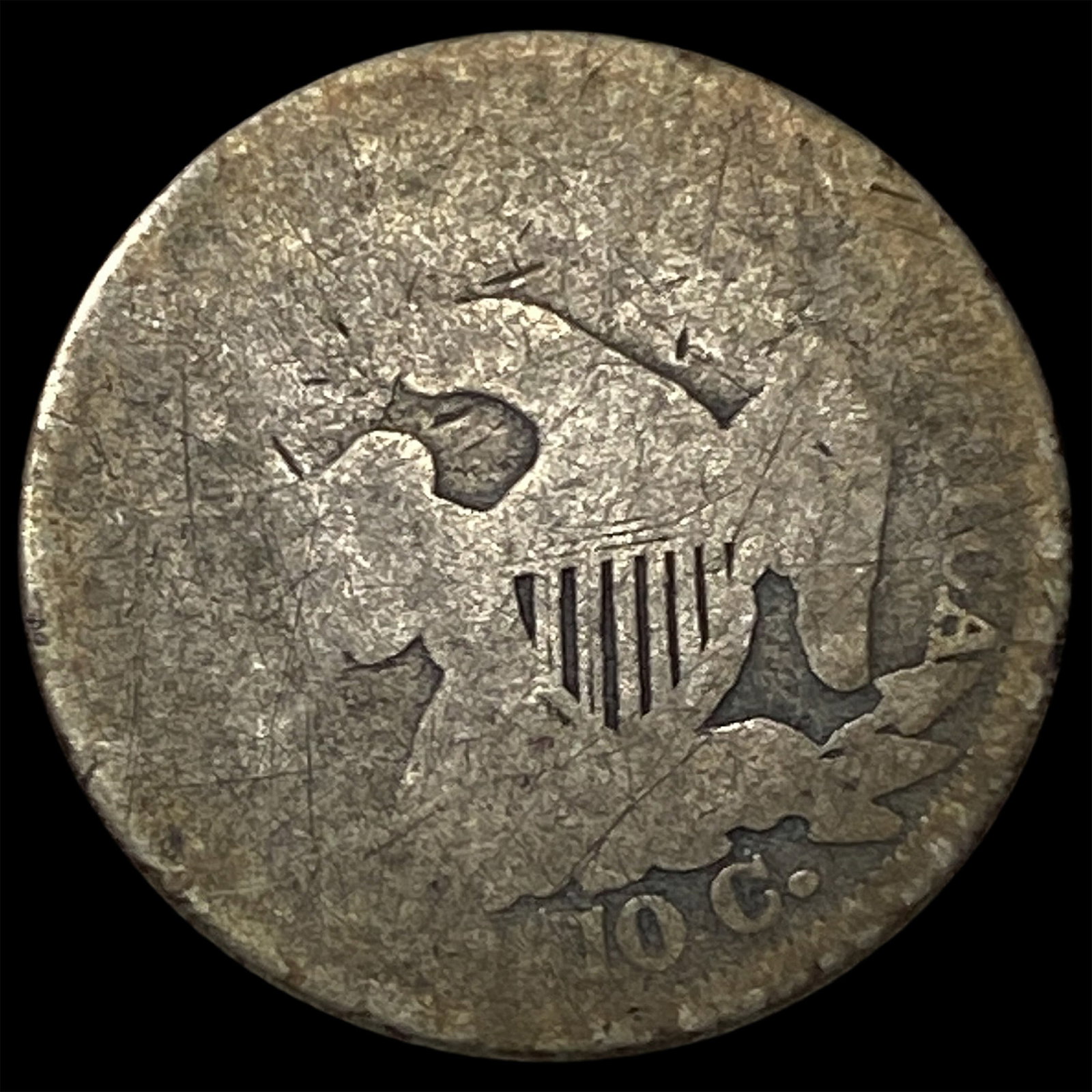 1834 Capped Bust Dime NICELY CIRCULATED - 2