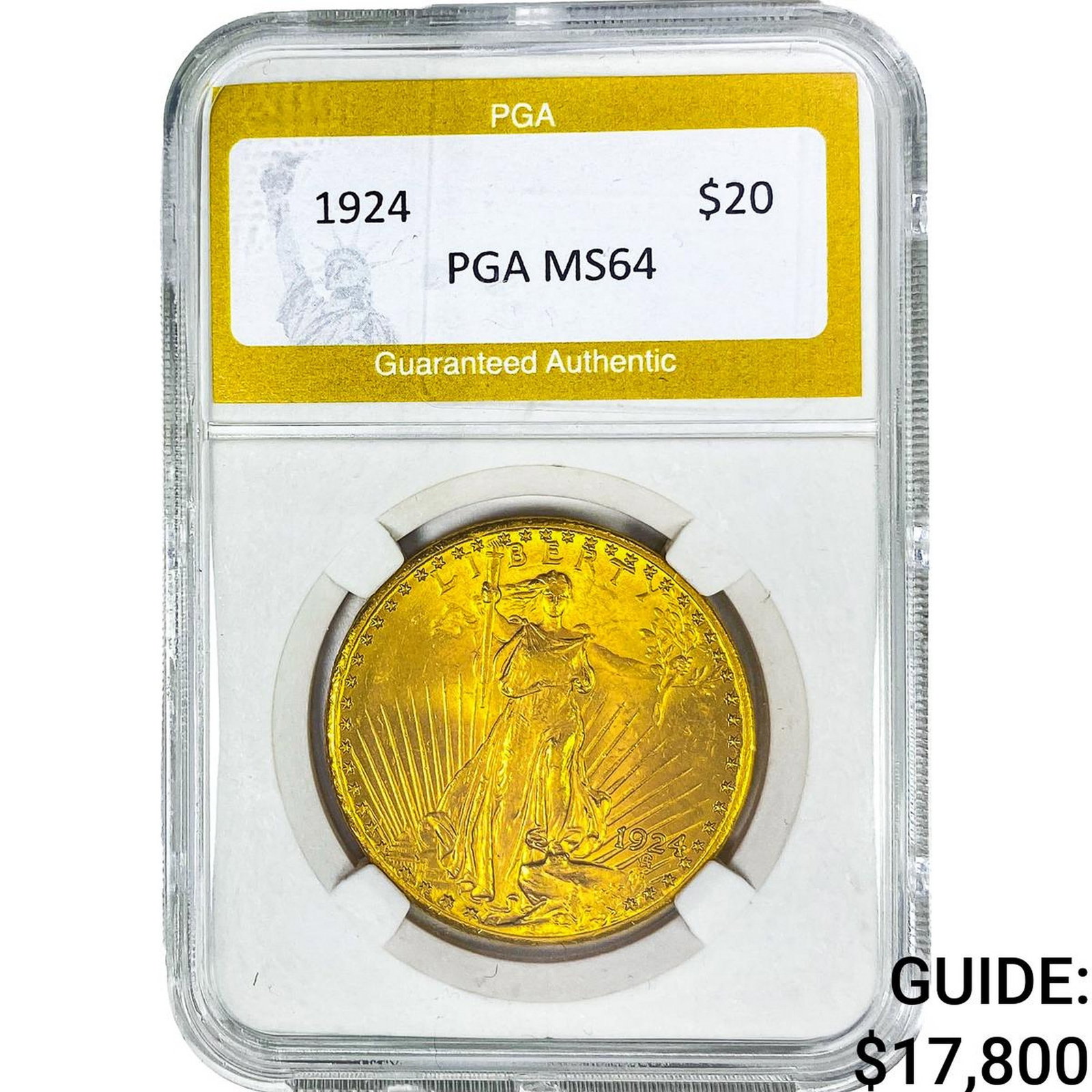 1924 $20 Gold Double Eagle PGA MS64: 1924 $20 Gold Double Eagle PGA MS64