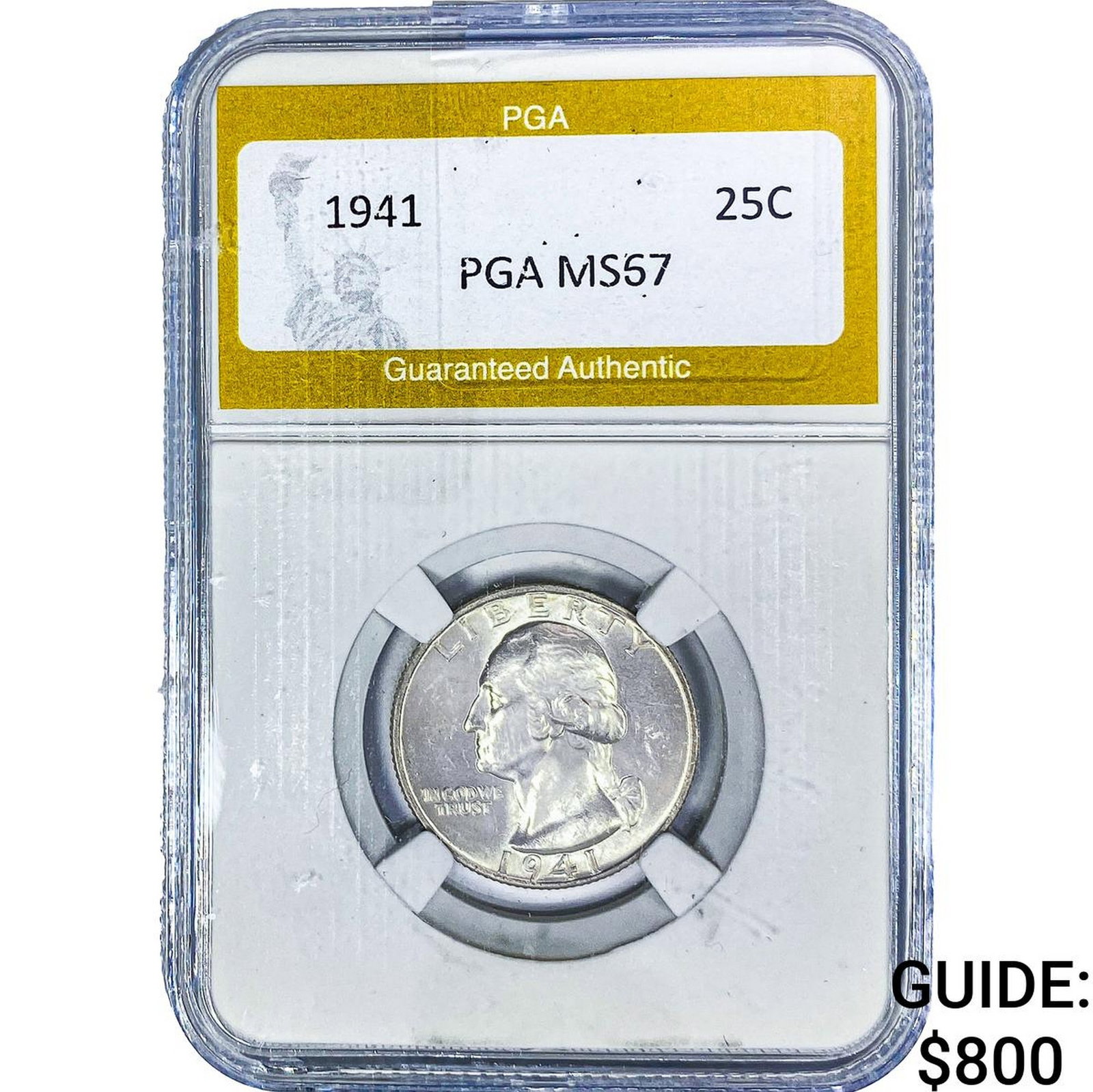 1941 Washington Silver Quarter PGA MS67: 1941 Washington Silver Quarter PGA MS67
