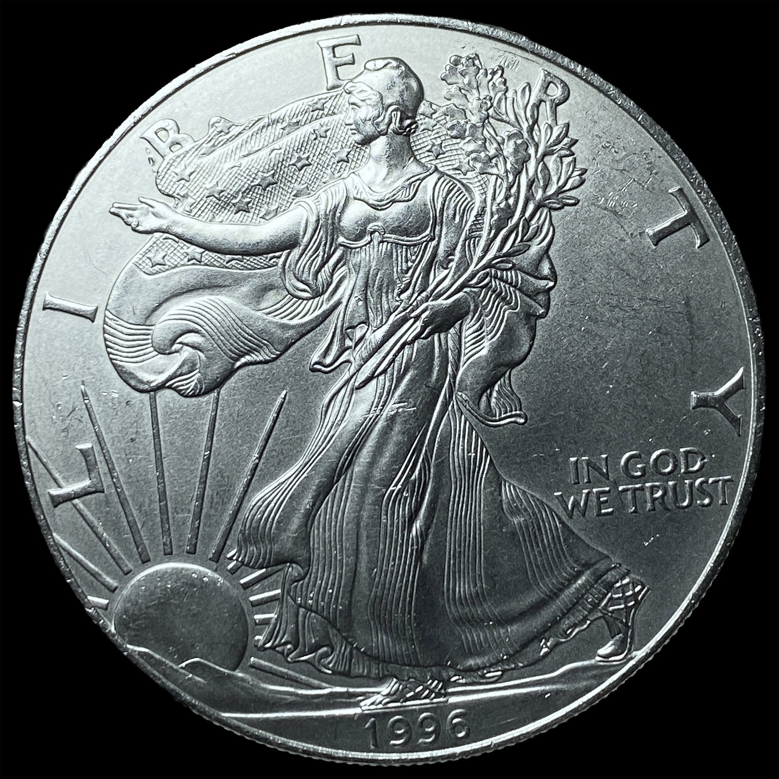 1996 1 oz Silver American Eagle $1 GEM BU (1 of 2)