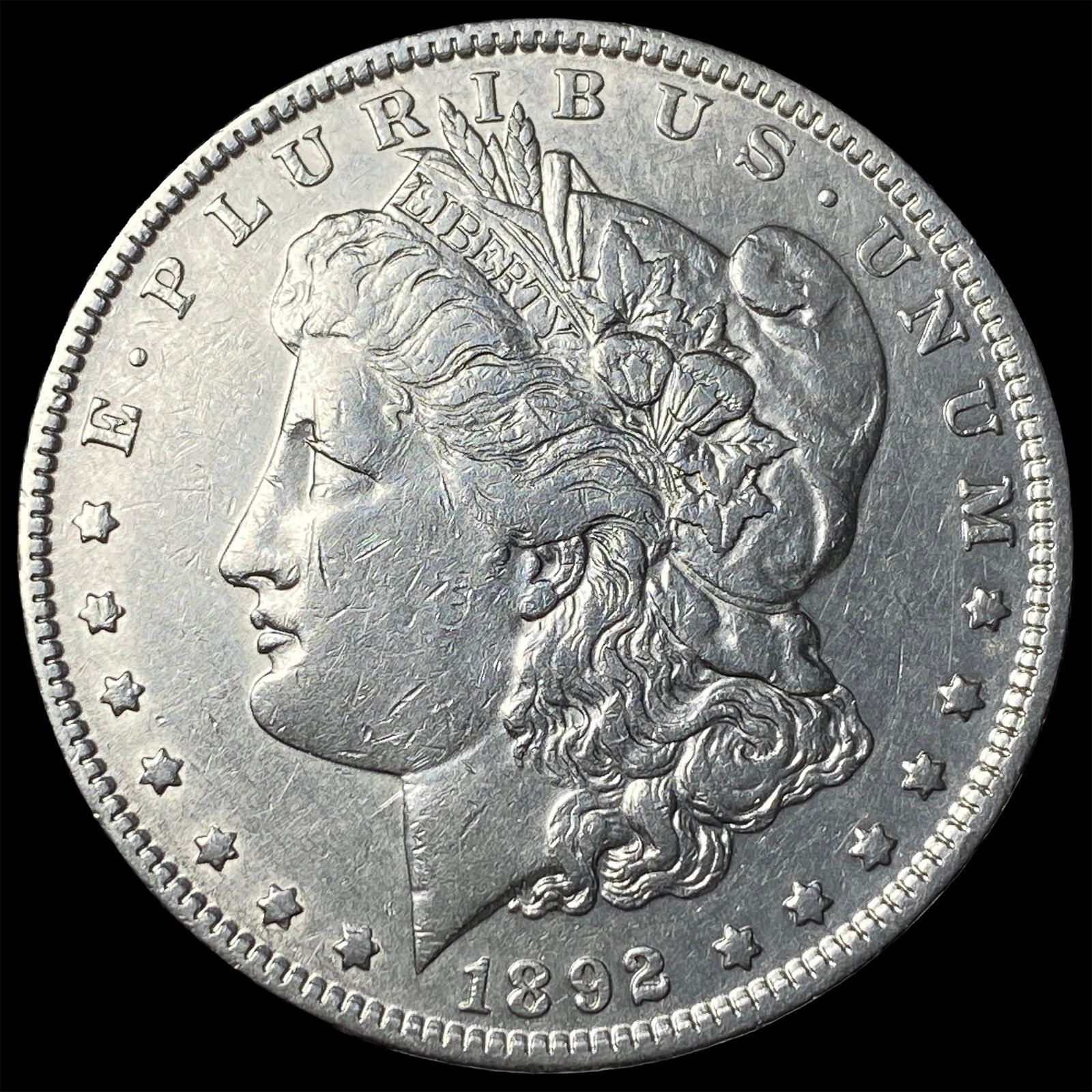 1892 Silver Morgan Dollar CLOSELY UNCIRCULATED: 1892 Silver Morgan Dollar CLOSELY UNCIRCULATED