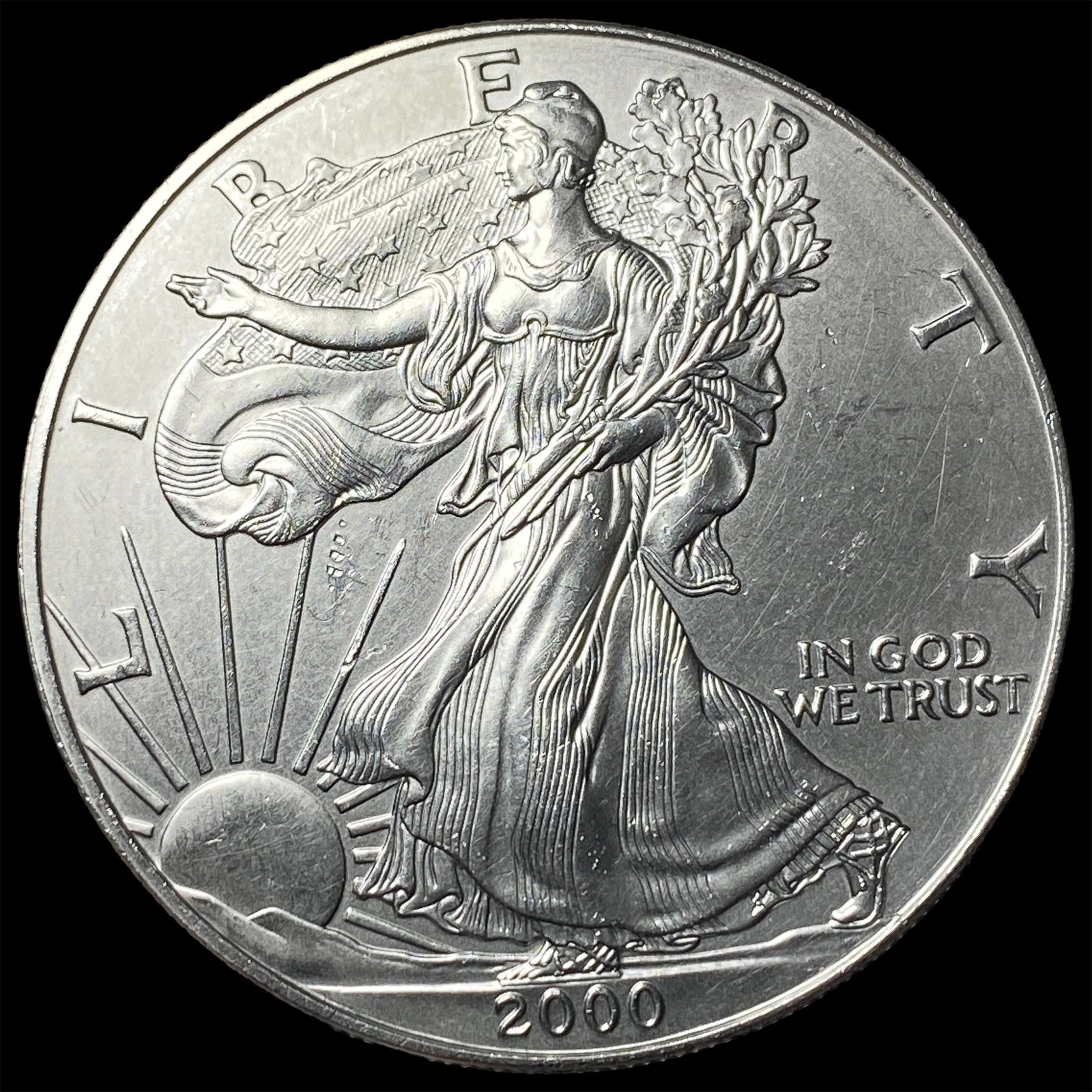 2000 1 oz Silver American Eagle $1 GEM BU (1 of 2)