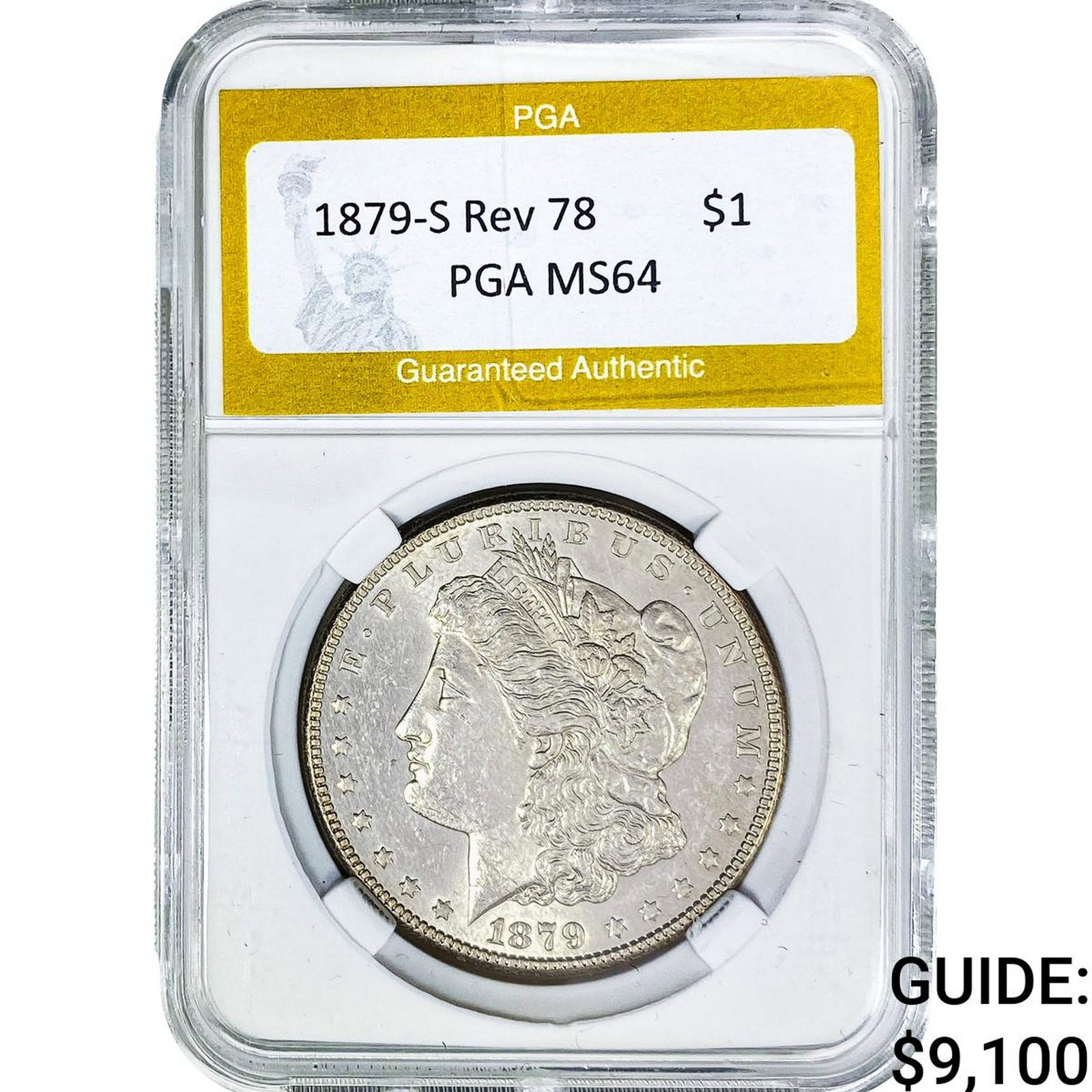 1879-S Rev78 Morgan Silver Dollar PGA MS64: 1879-S Rev78 Morgan Silver Dollar PGA MS64
