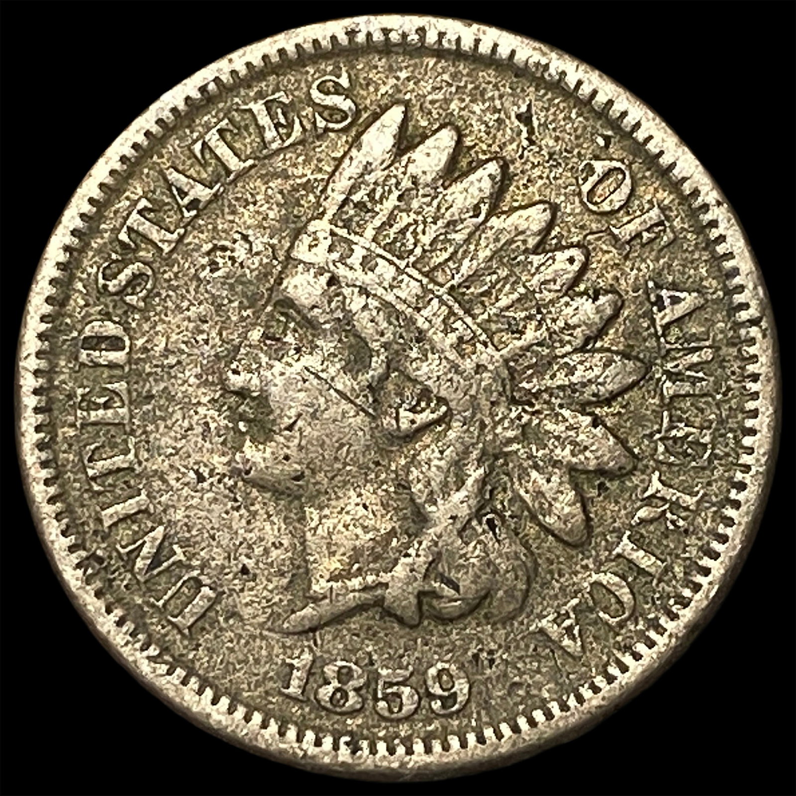 1859 Indian Head Cent NEARLY UNCIRCULATED (1 of 2)