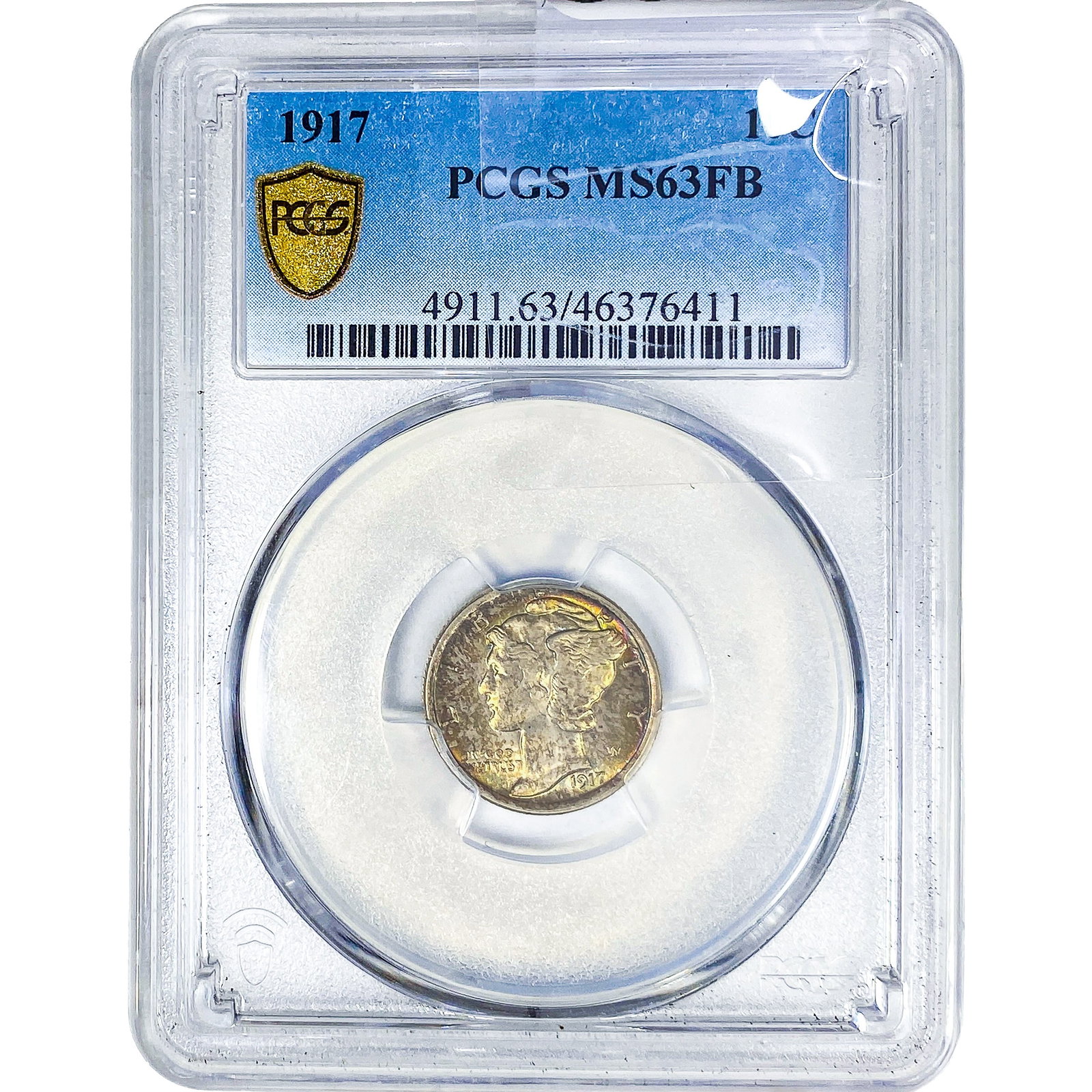 1917 Mercury Silver Dime PCGS MS63 FB (1 of 2)