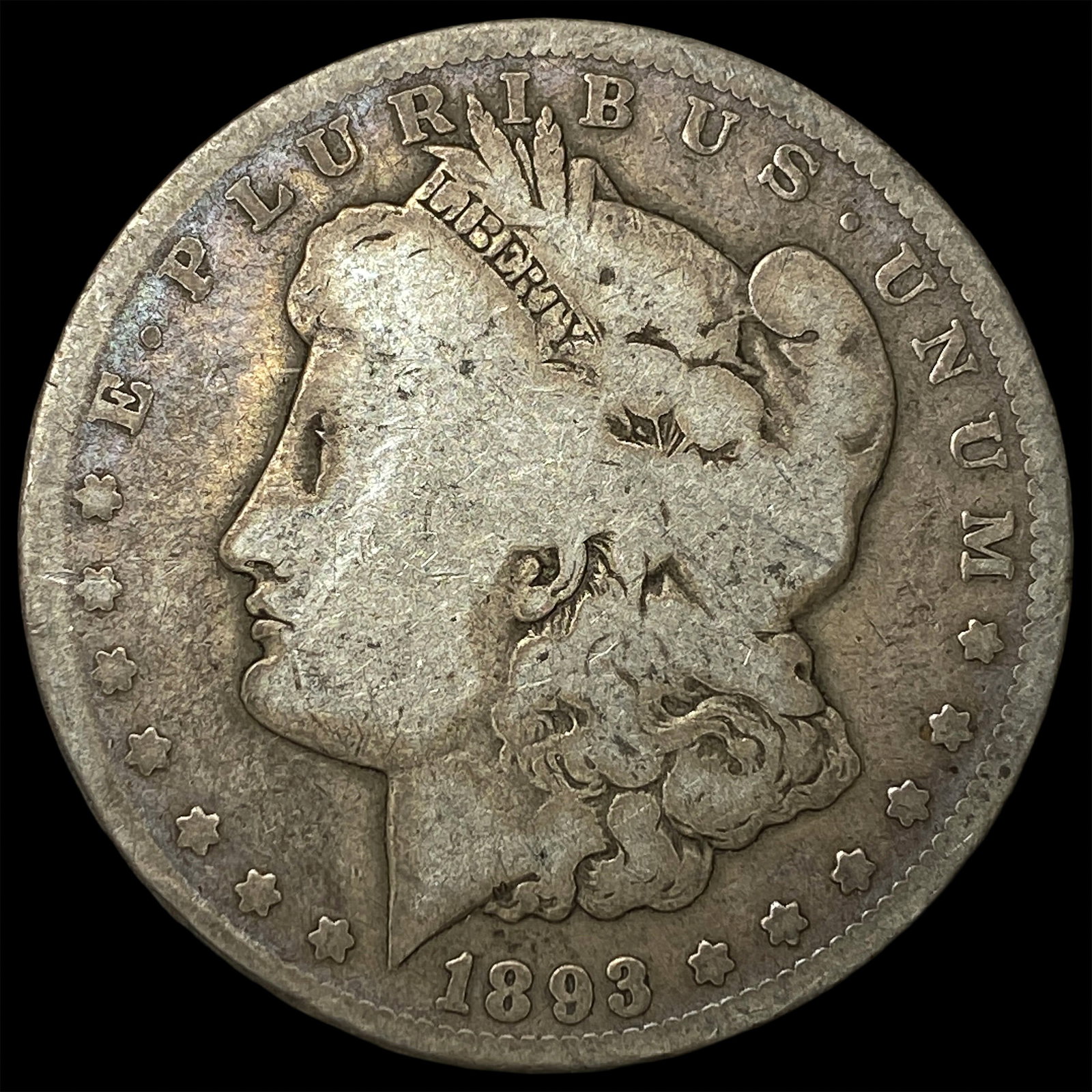 1893-CC Silver Morgan Dollar NICELY CIRCULATED: 1893-CC Silver Morgan Dollar NICELY CIRCULATED