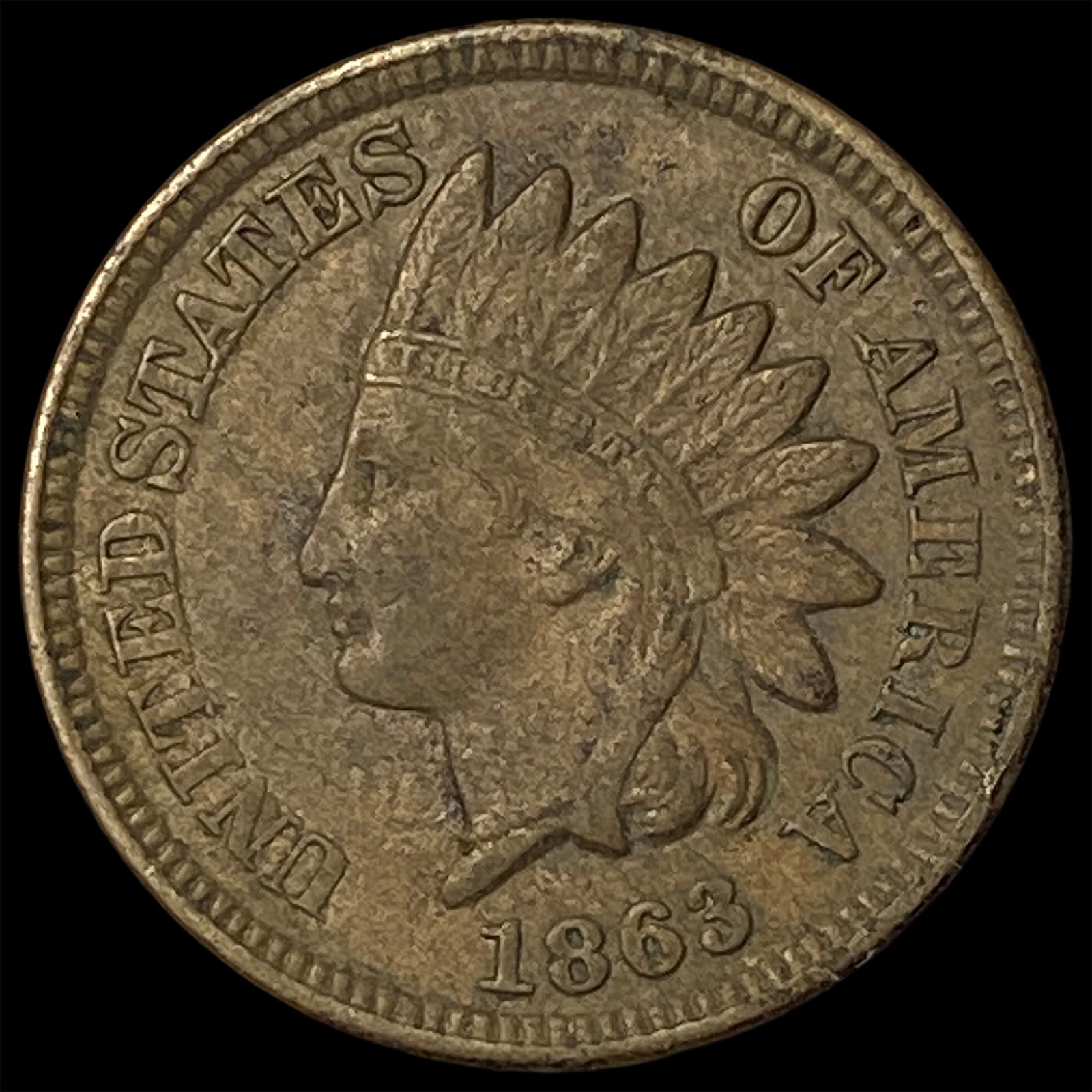 1863 Indian Head Cent CLOSELY UNCIRCULATED: 1863 Indian Head Cent CLOSELY UNCIRCULATED