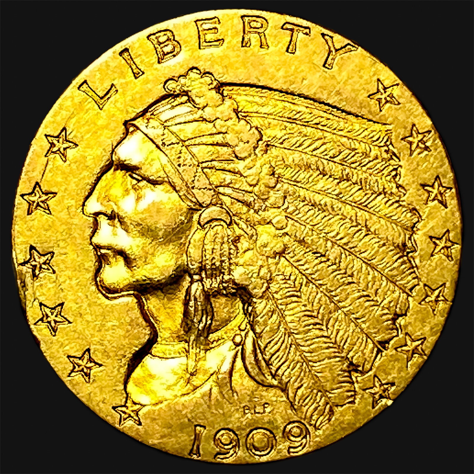 1909 $2.50 Gold Quarter Eagle: 1909 $2.50 Gold Quarter Eagle