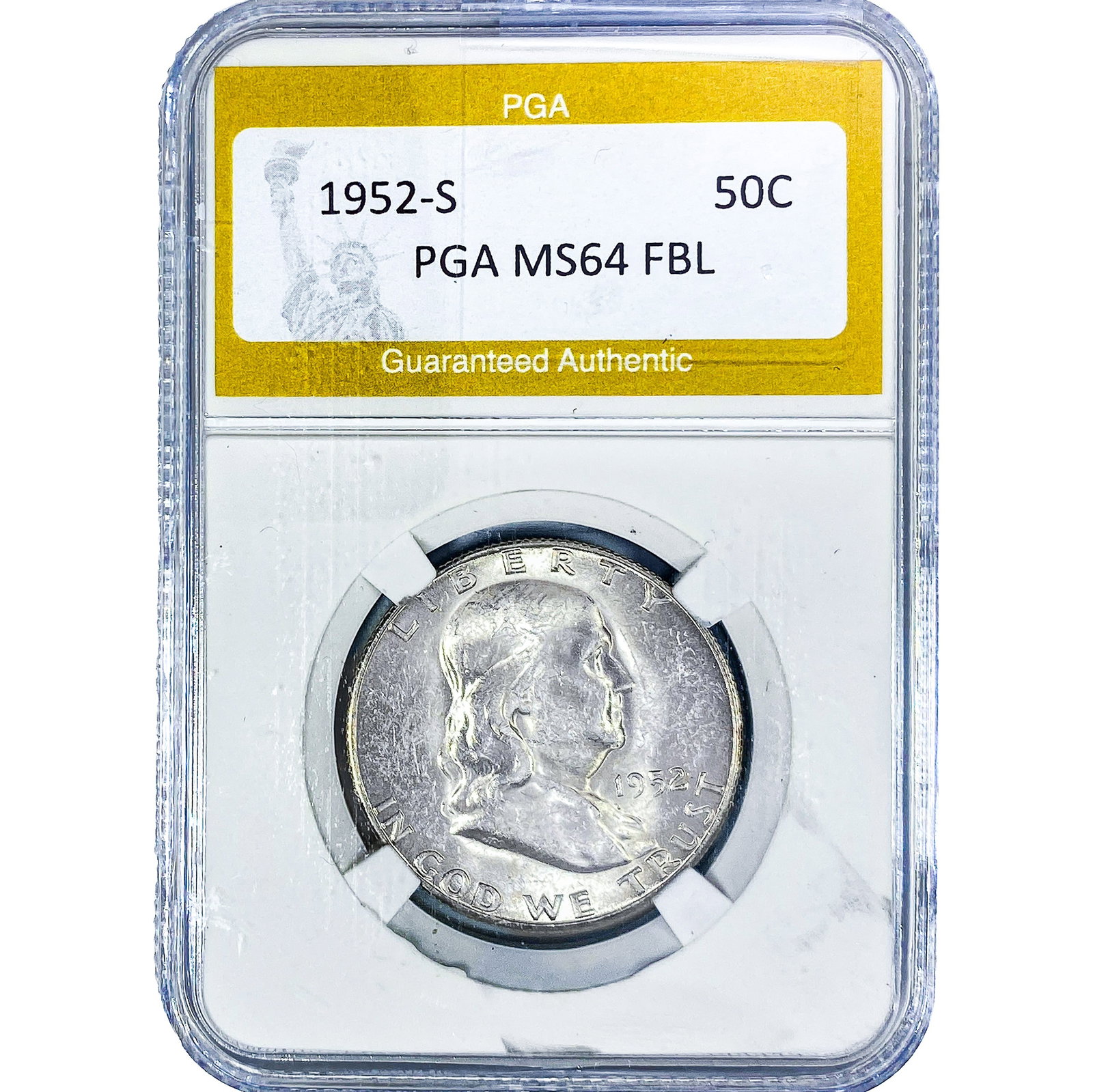 1952-S Franklin Half Dollar PGA MS64FBL (1 of 2)