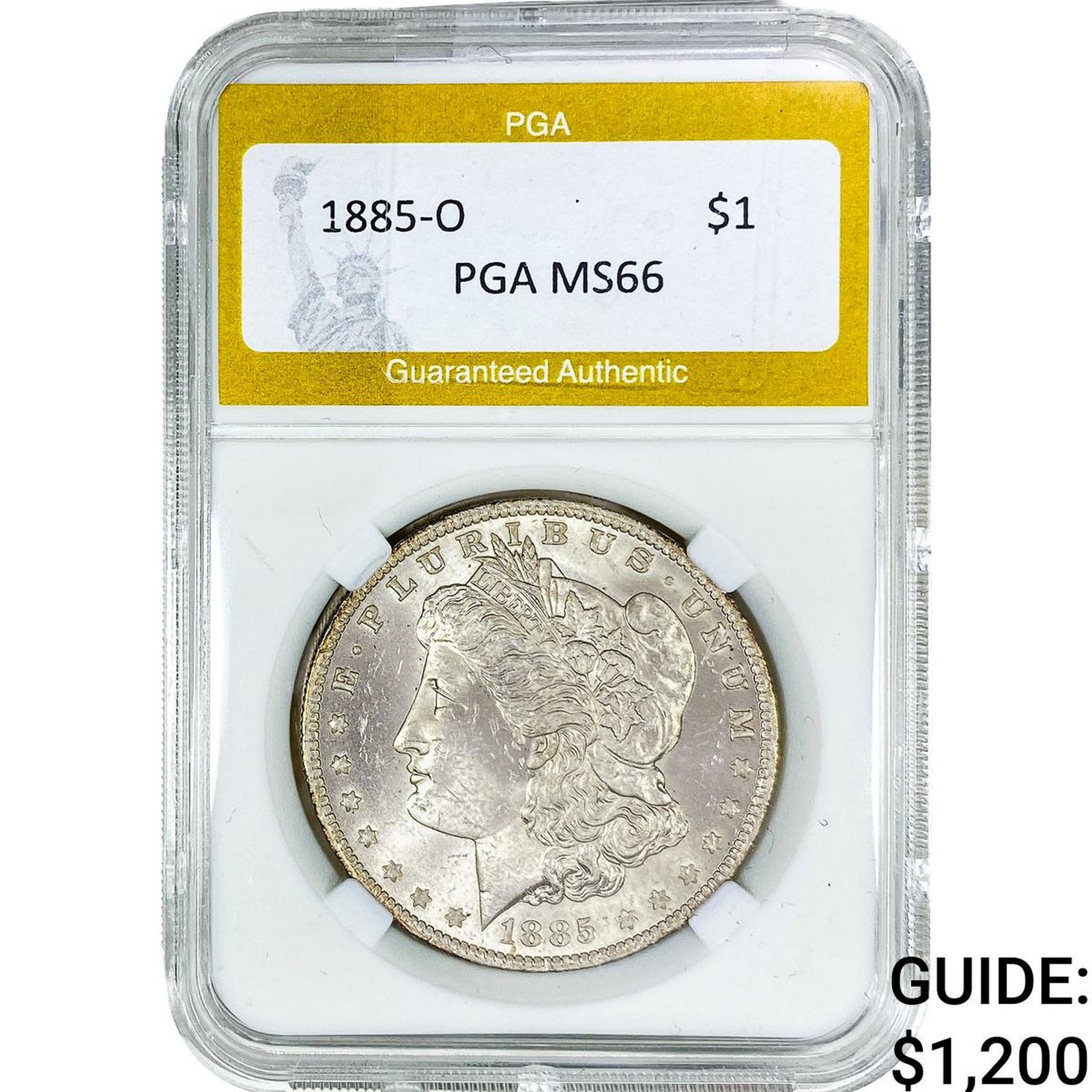 1885-O Morgan Silver Dollar PGA MS66: 1885-O Morgan Silver Dollar PGA MS66