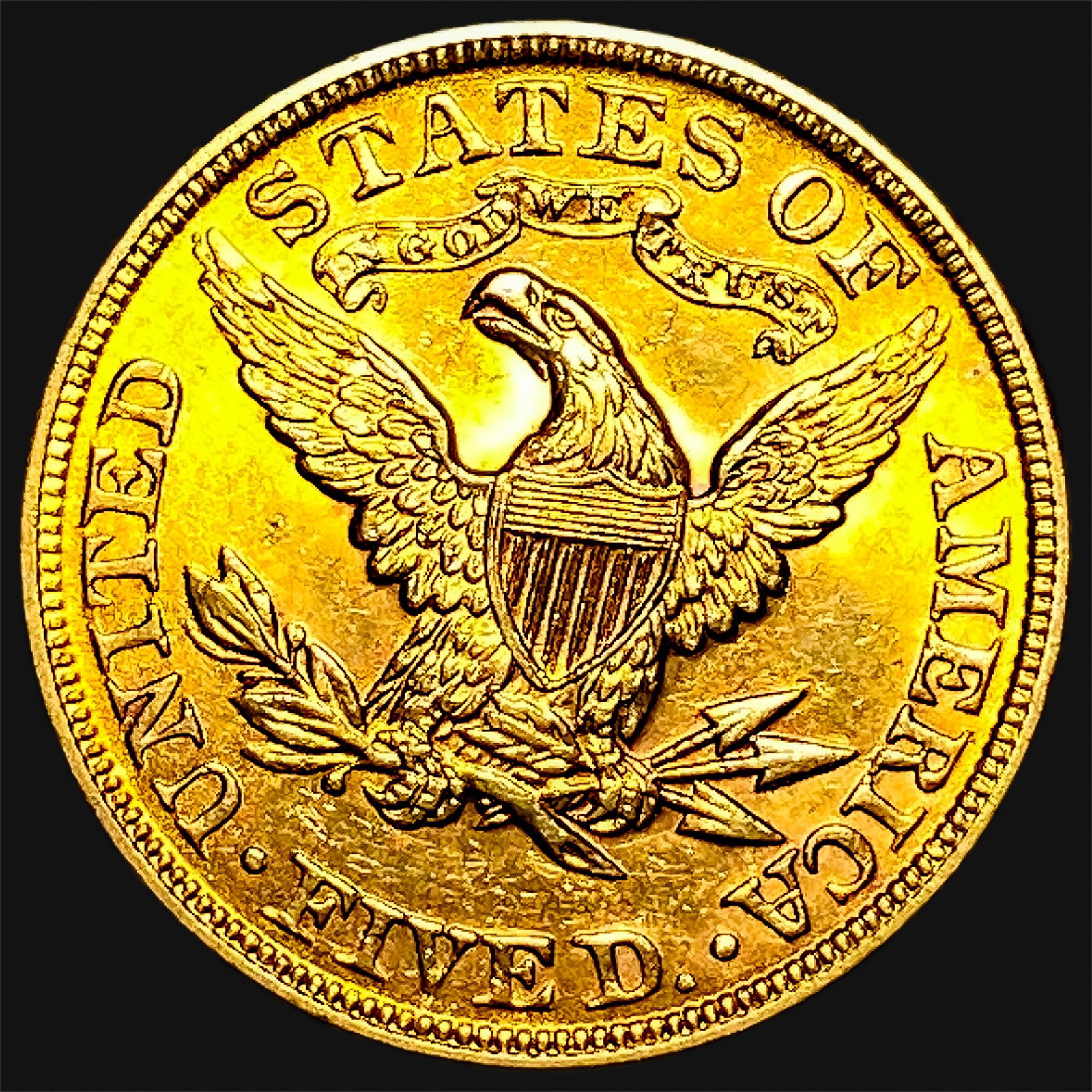 1900 $5 Gold Half Eagle - 2