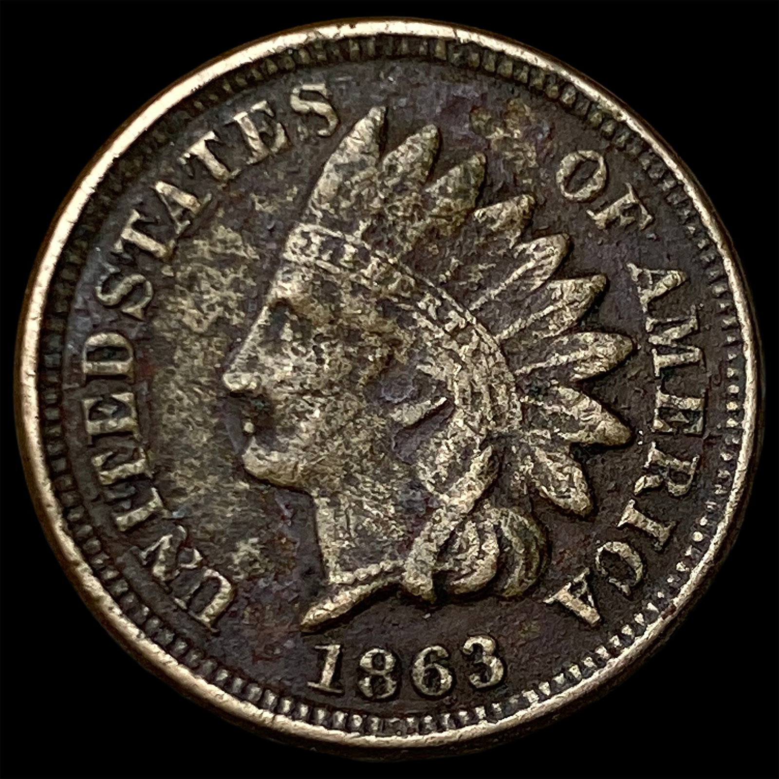 1863 Indian Head Cent NICELY CIRCULATED: 1863 Indian Head Cent NICELY CIRCULATED