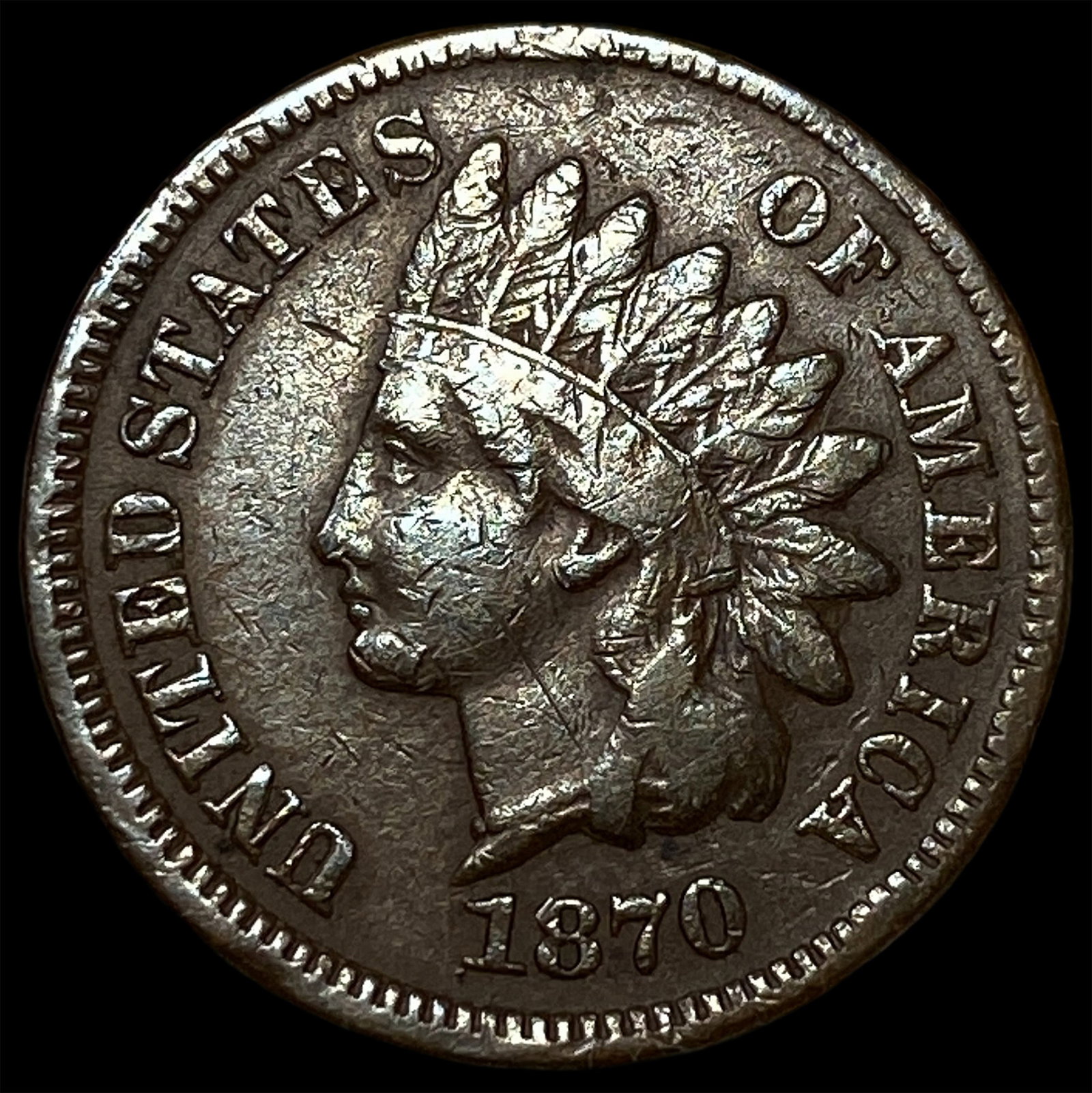 1870 Indian Head Cent NEARLY UNCIRCULATED: 1870 Indian Head Cent NEARLY UNCIRCULATED
