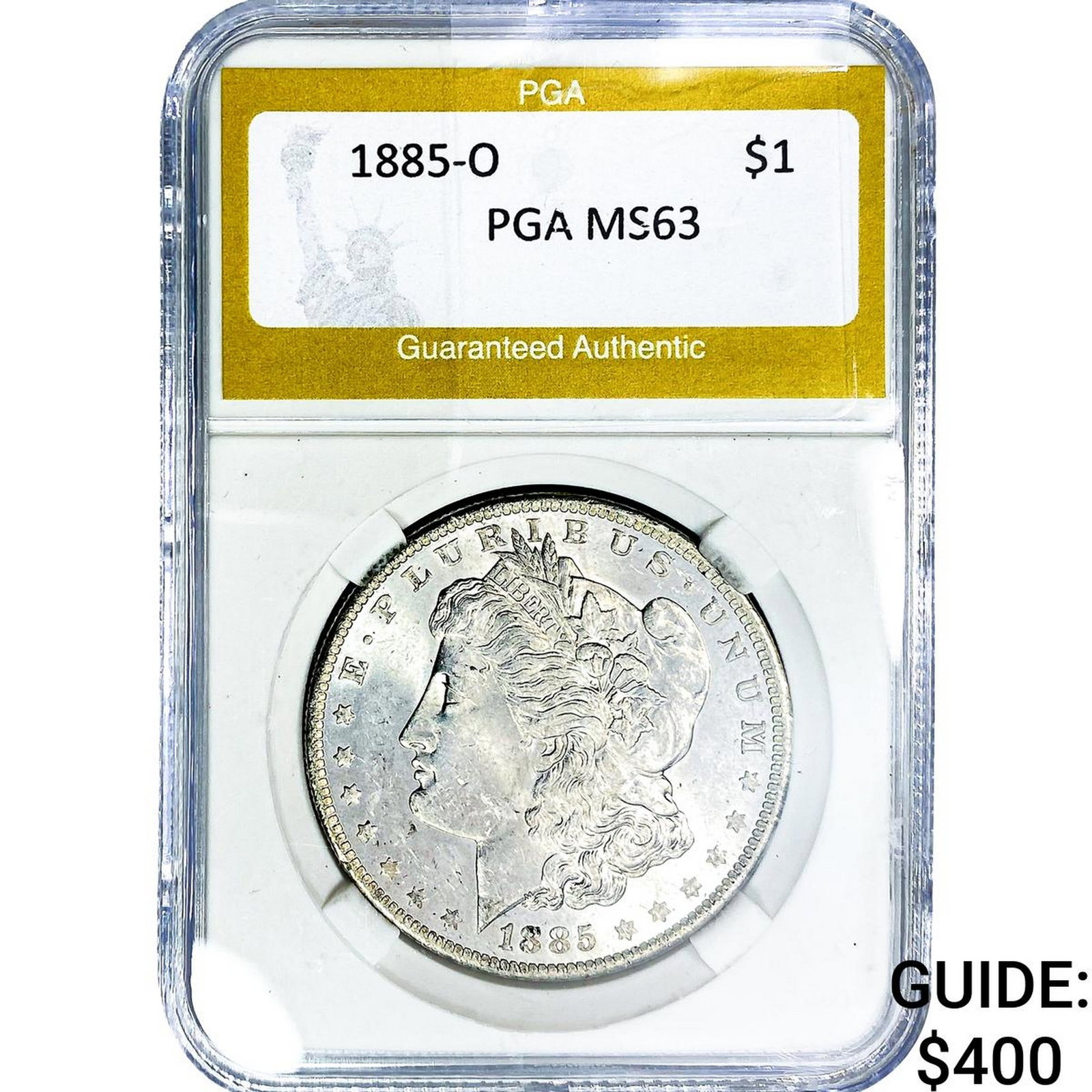 1885-O Morgan Silver Dollar PGA MS63: 1885-O Morgan Silver Dollar PGA MS63
