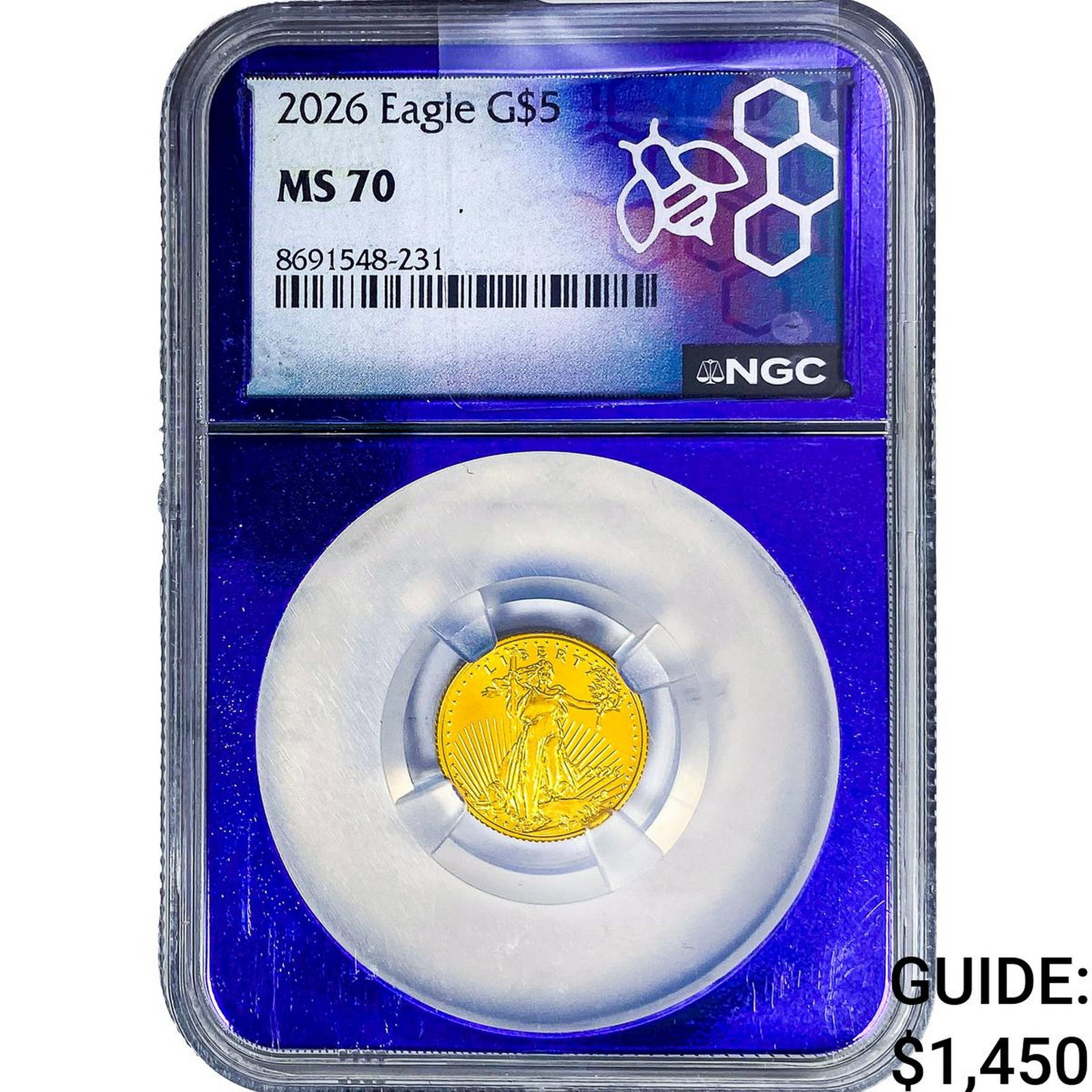 2026 Gold $5 American Eagle NGC MS70: 2026 Gold $5 American Eagle NGC MS70