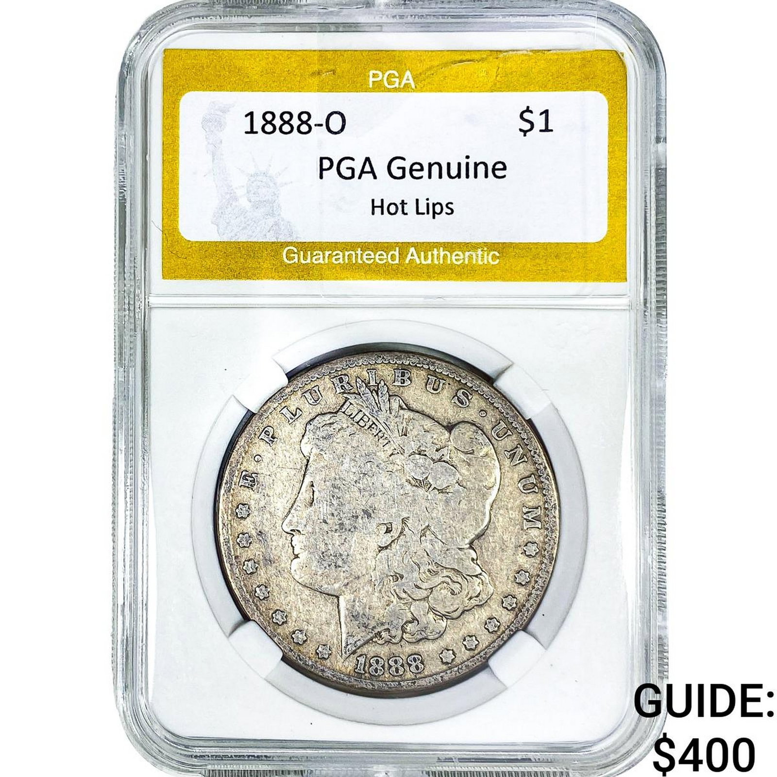 1888-O Morgan Silver Dollar PGA Genuine: 1888-O Morgan Silver Dollar PGA Genuine