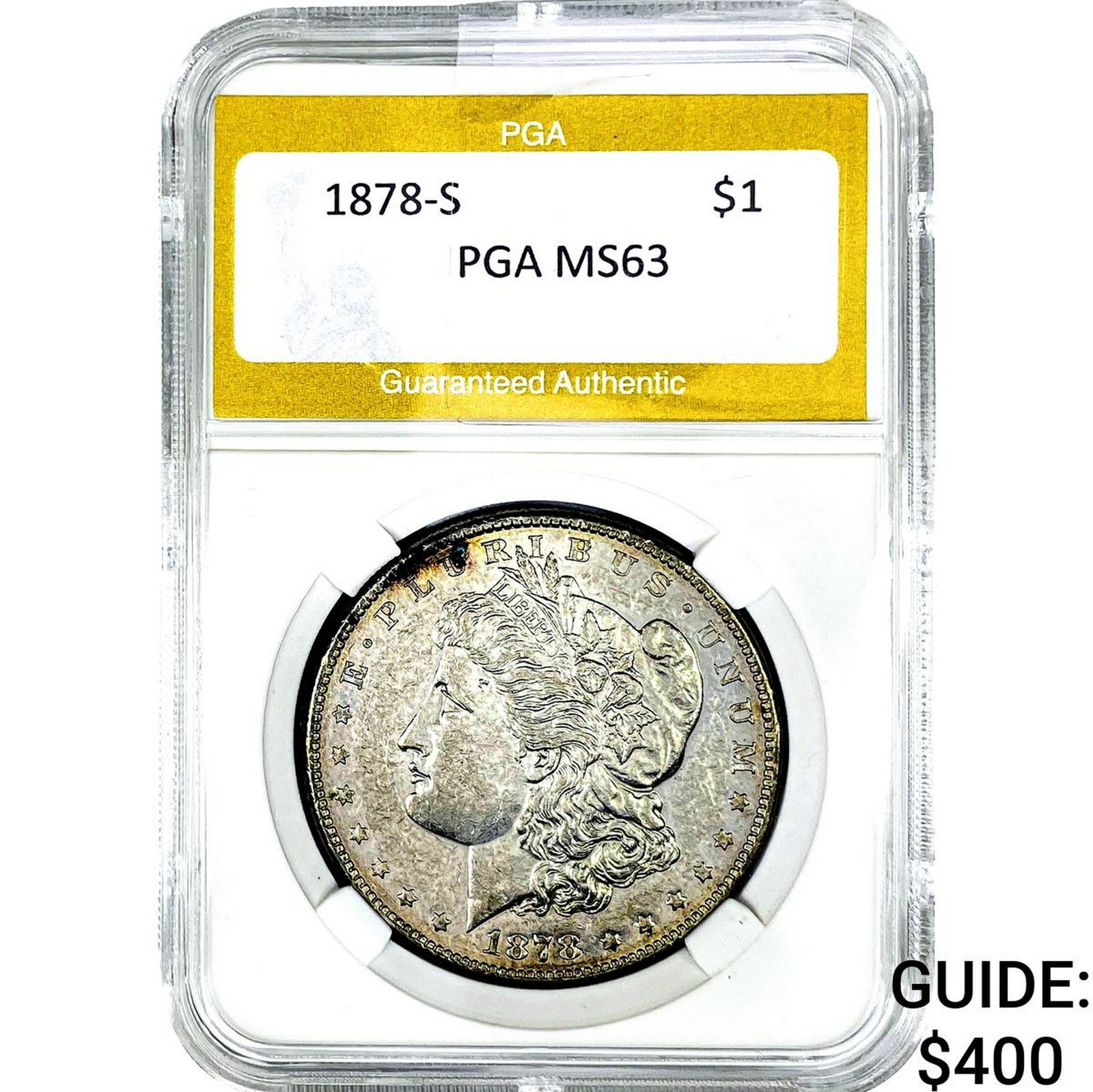 1878-S Morgan Silver Dollar PGA MS63: 1878-S Morgan Silver Dollar PGA MS63
