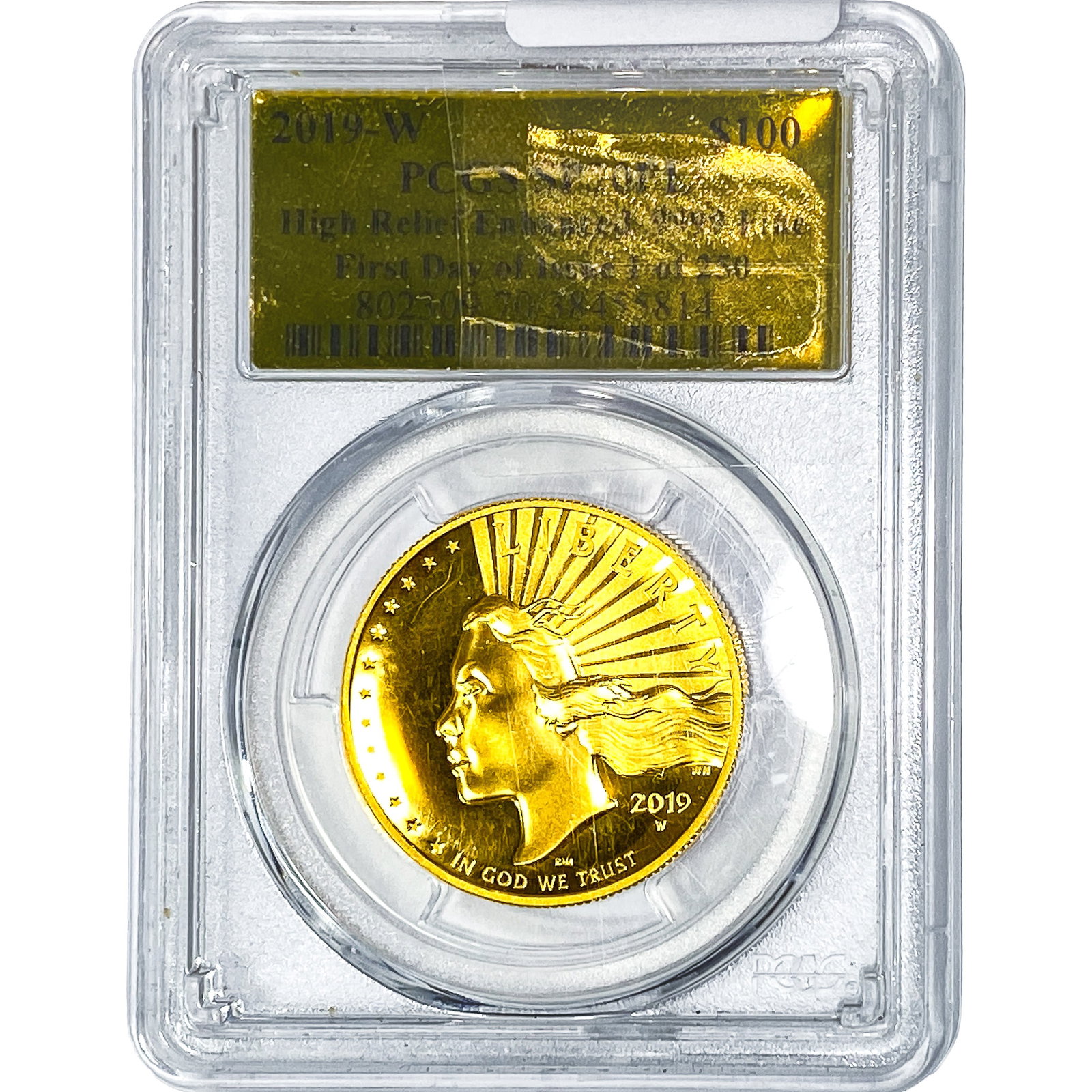 2019-W $100 American Liberty 1oz PCGS SP70 PL: 2019-W $100 American Liberty 1oz PCGS SP70 PL