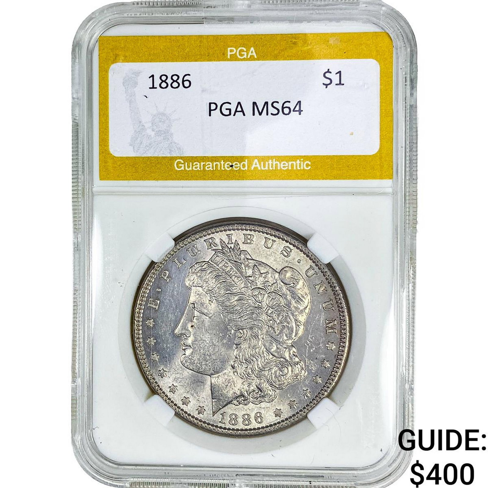 1886 Morgan Silver Dollar PGA MS64: 1886 Morgan Silver Dollar PGA MS64