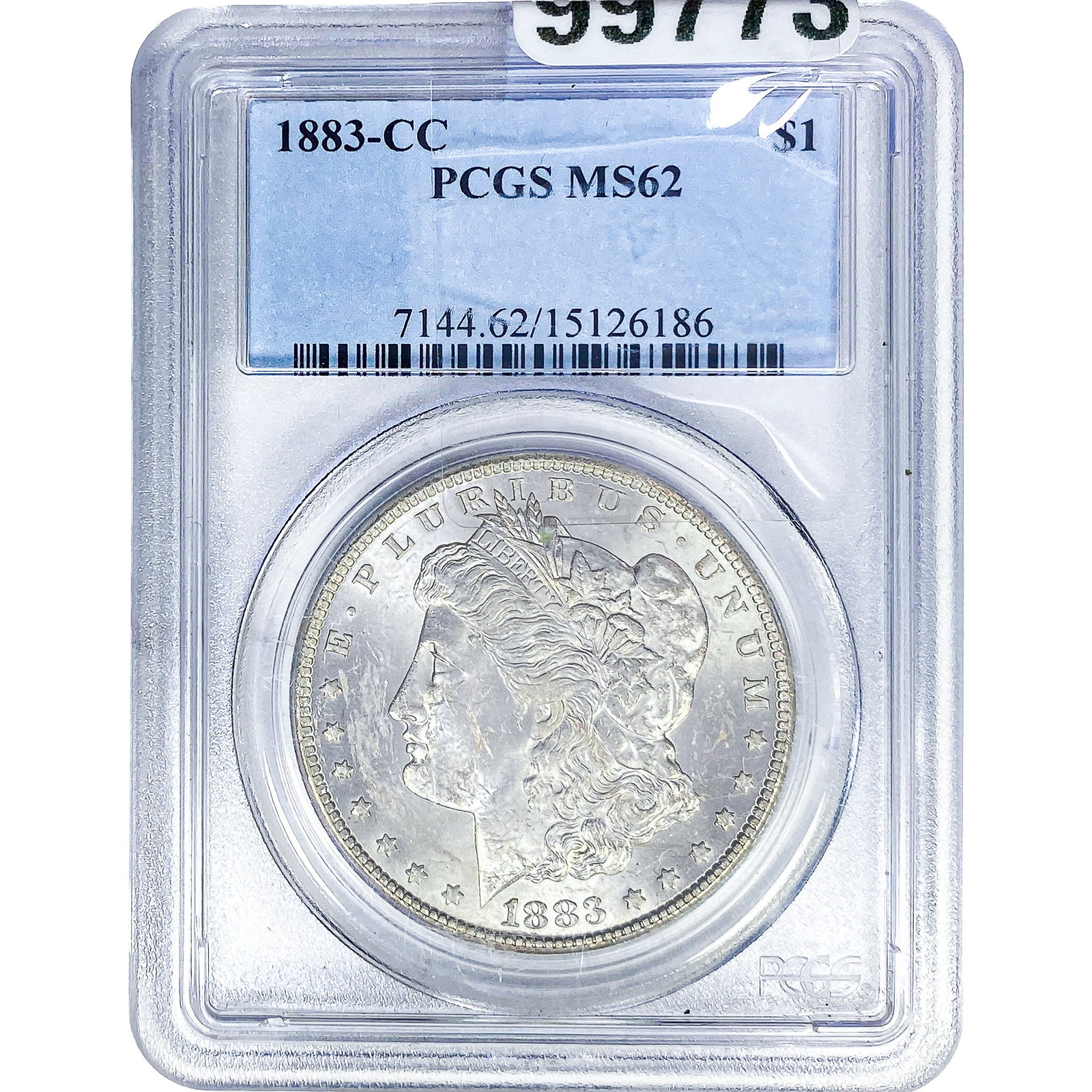 1883-CC Morgan Silver Dollar PCGS MS62: 1883-CC Morgan Silver Dollar PCGS MS62
