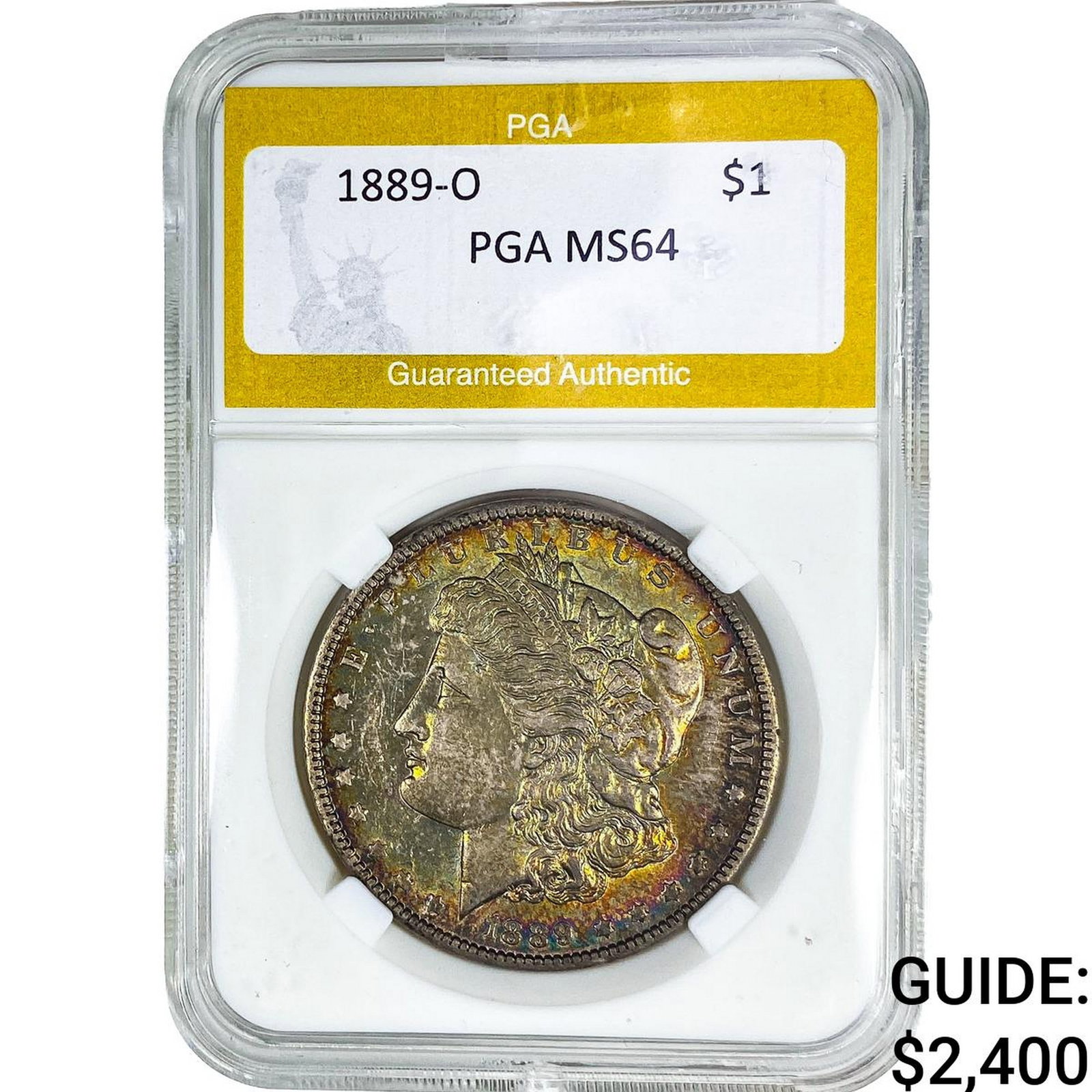 1889-O Morgan Silver Dollar PGA MS64: 1889-O Morgan Silver Dollar PGA MS64