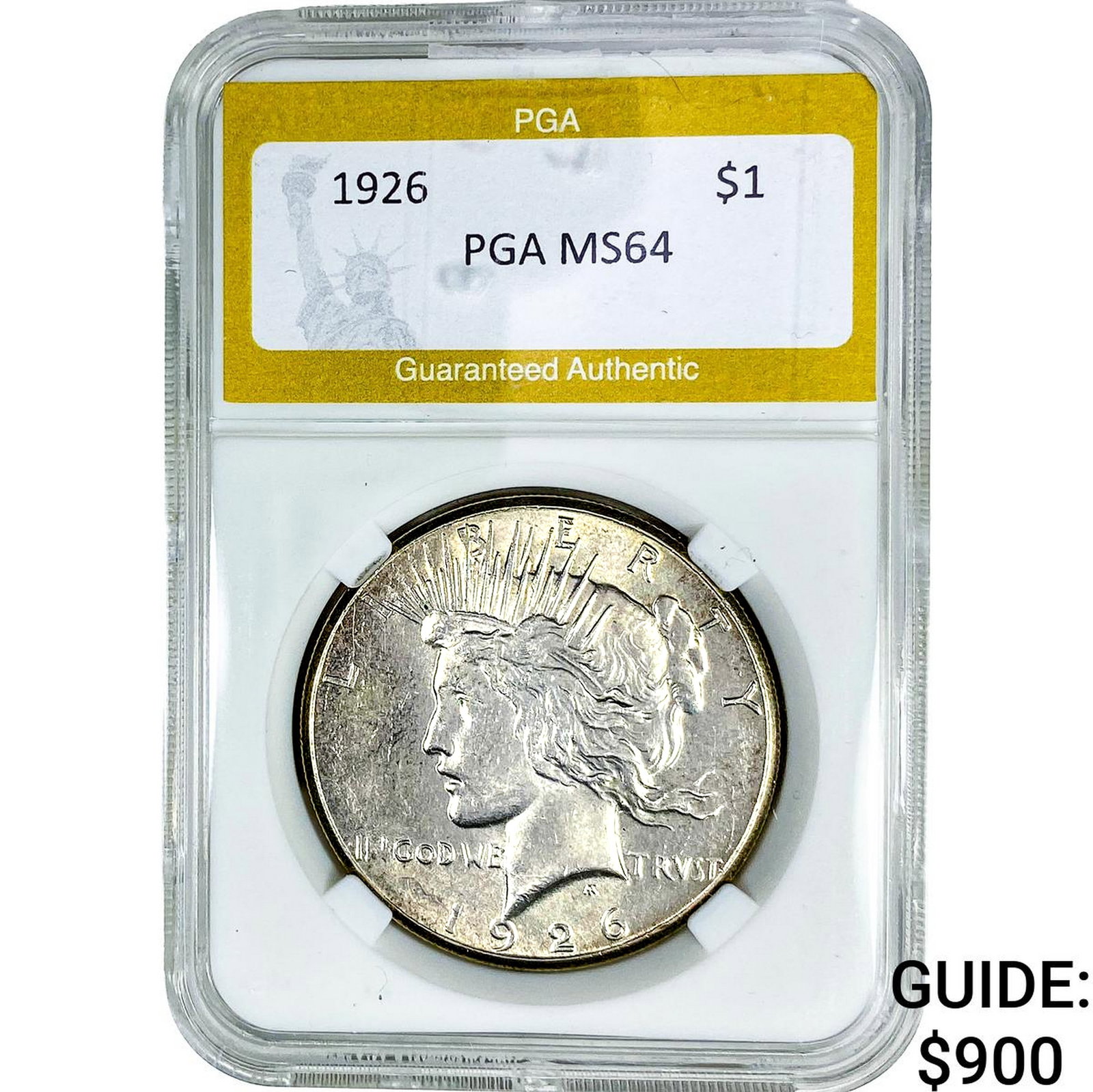 1926 Silver Peace Dollar PGA MS64: 1926 Silver Peace Dollar PGA MS64