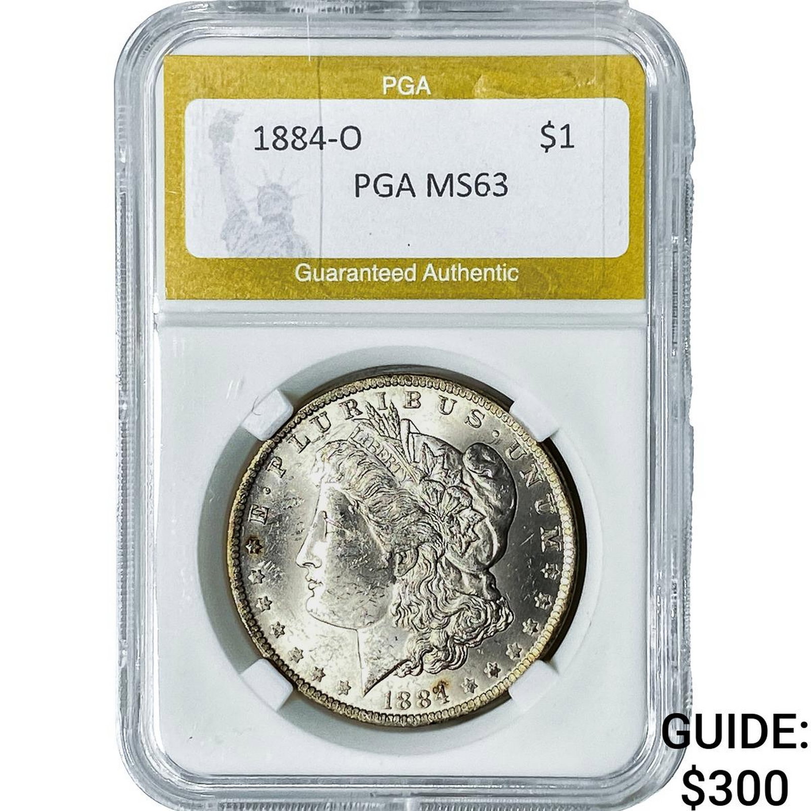 1884-O Morgan Silver Dollar PGA MS63: 1884-O Morgan Silver Dollar PGA MS63