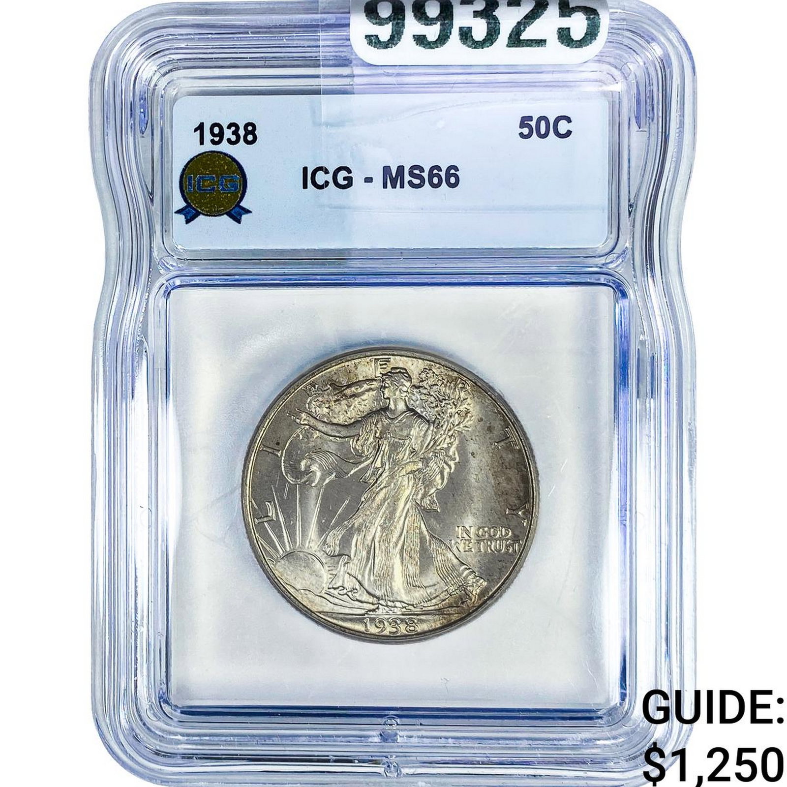 1938 Walking Liberty Half Dollar ICG MS66 (1 of 2)