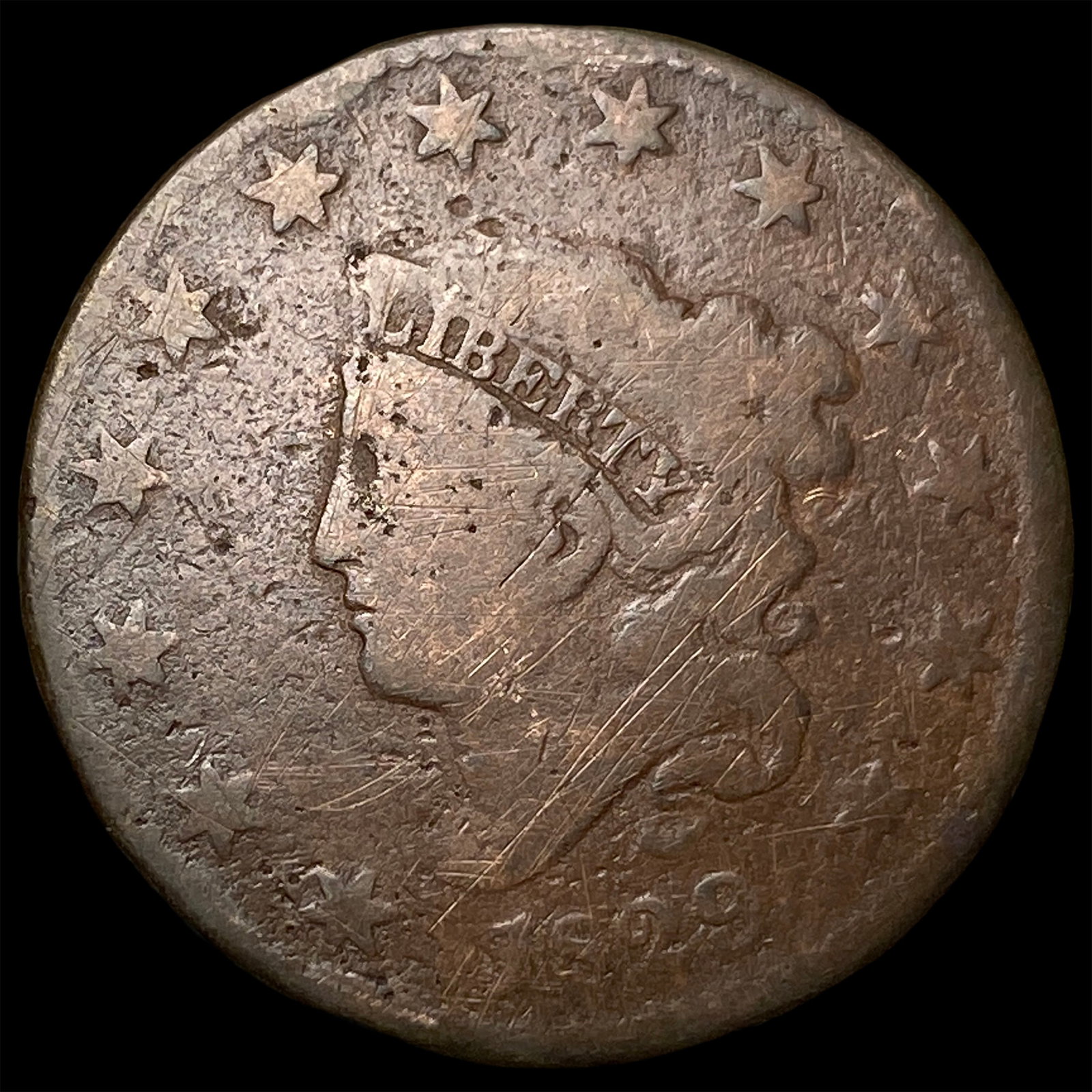 1849 Braided Hair Large Cent NICELY CIRCULATED: 1849 Braided Hair Large Cent NICELY CIRCULATED