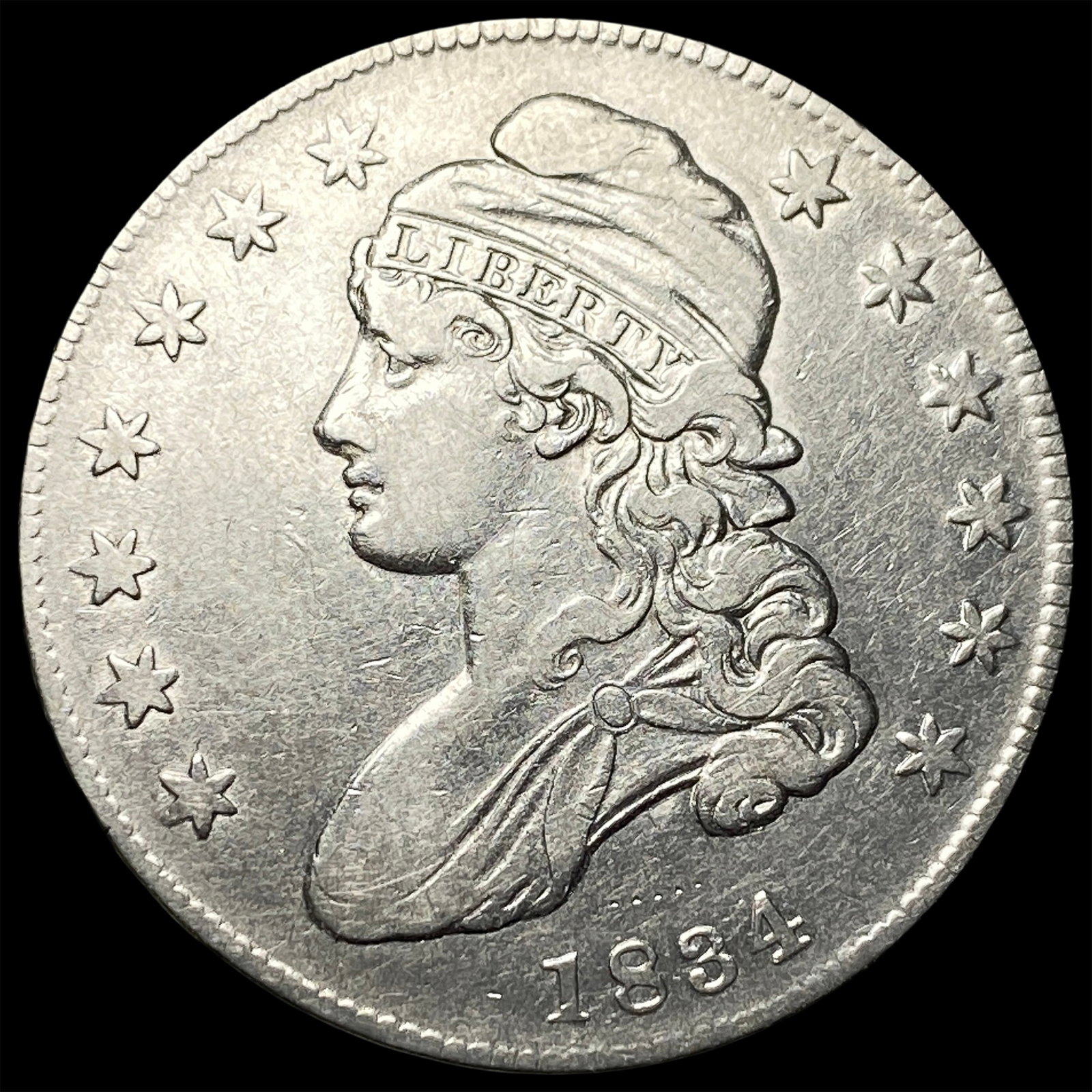 1834 Capped Bust Half Dollar CHOICE AU: 1834 Capped Bust Half Dollar CHOICE AU