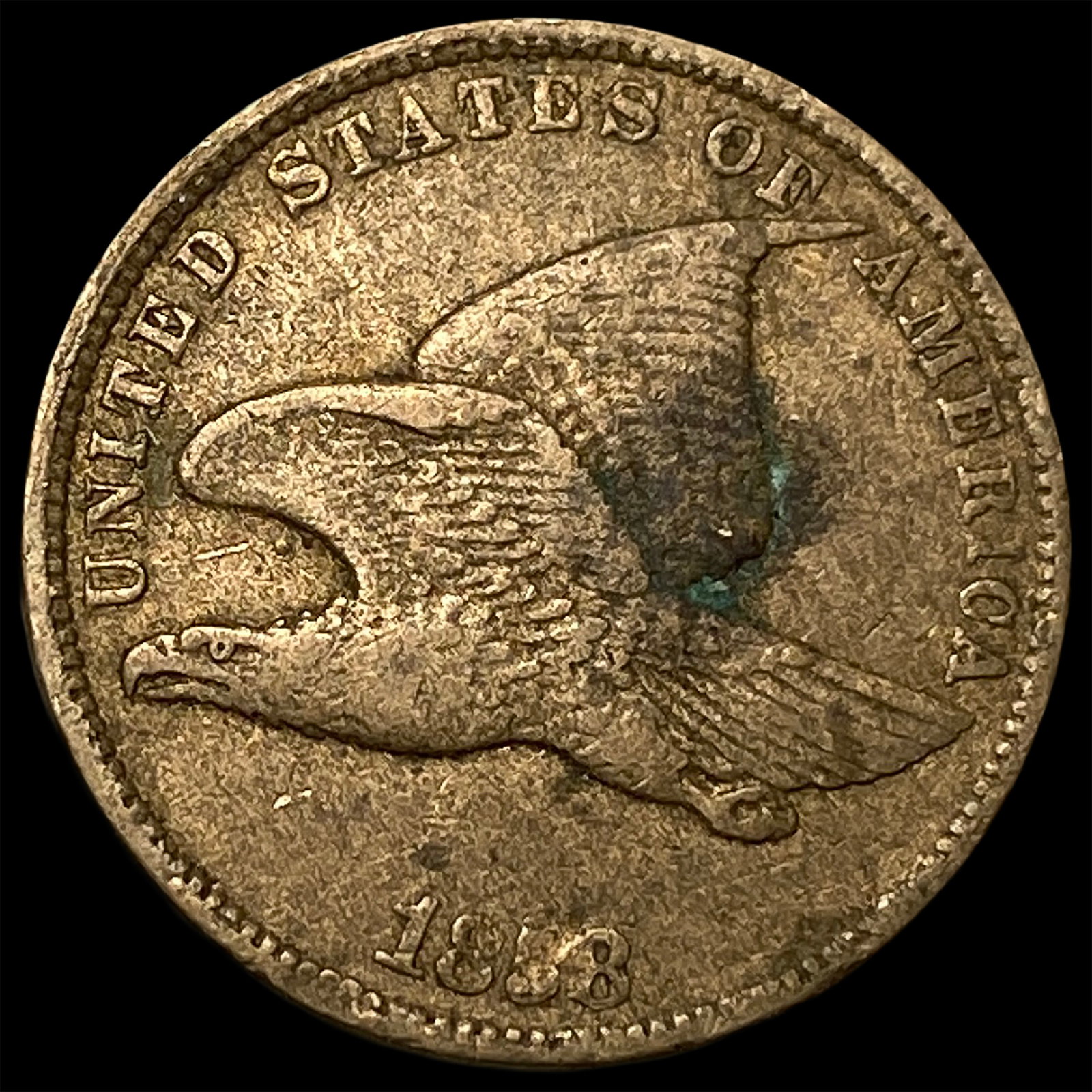 1858 Copper-Nickel Flying Eagle Cent LIGHTLY CIRCULATED: 1858 Copper-Nickel Flying Eagle Cent LIGHTLY CIRCULATED